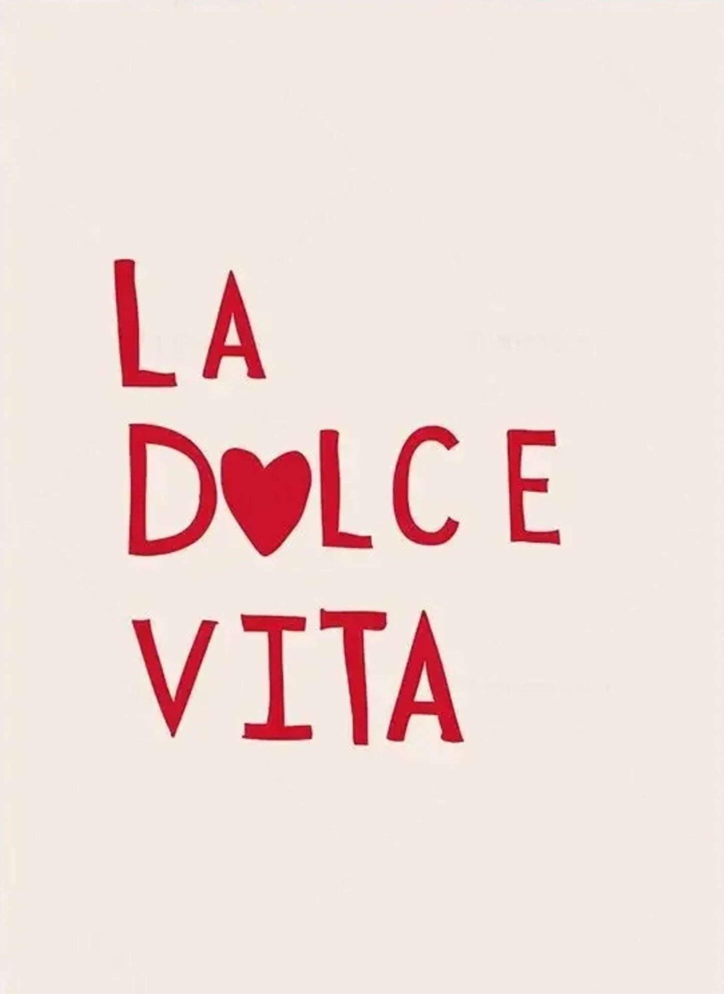 La Dolce Vita | Handgetekend Minimalistisch