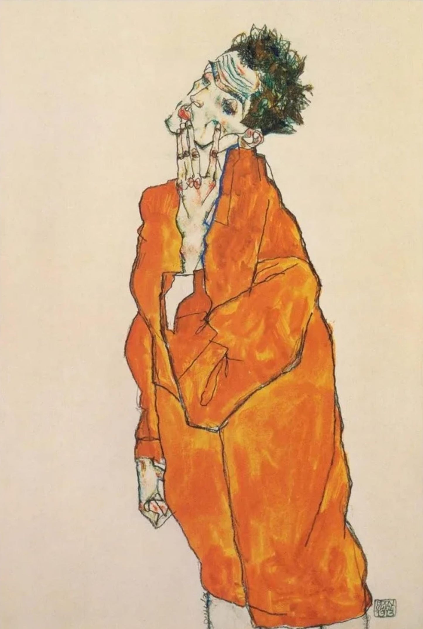 Egon Schiele | Restless Soul | Art Deco | Abstract Vintage Style