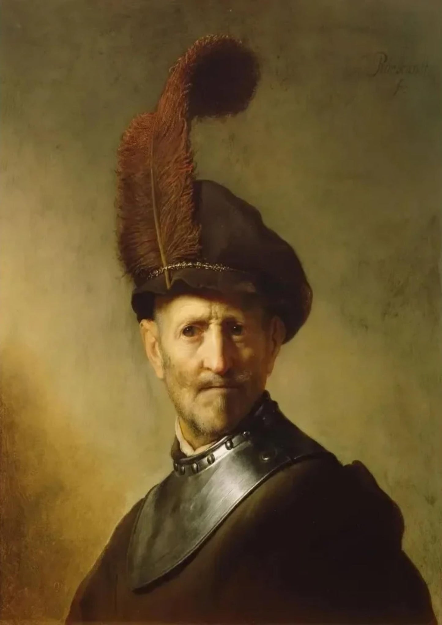Rembrandt | Een Oude Man in Militaire Kleding | Klassieke Kunst