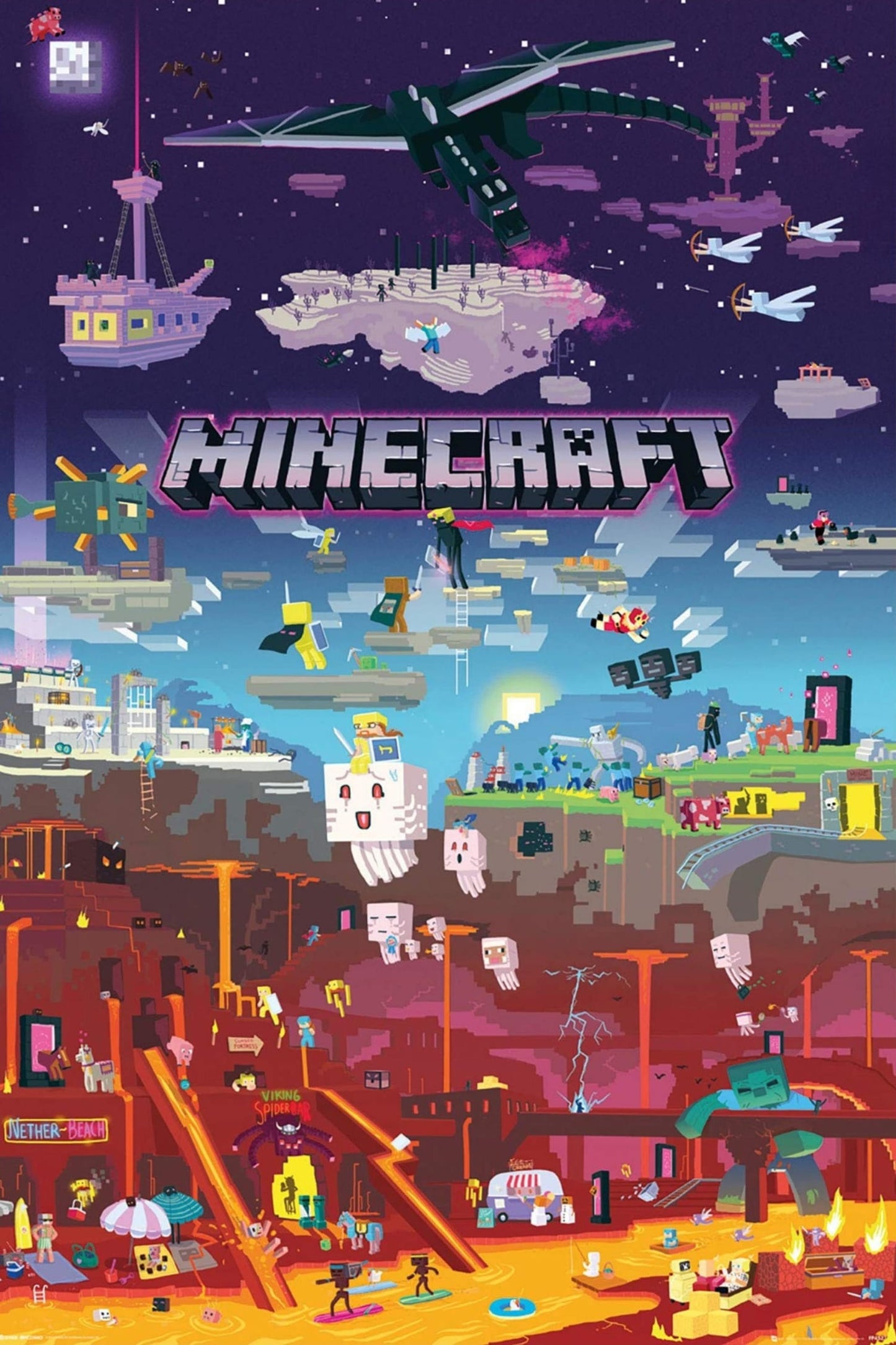 Minecraft Wereld Poster