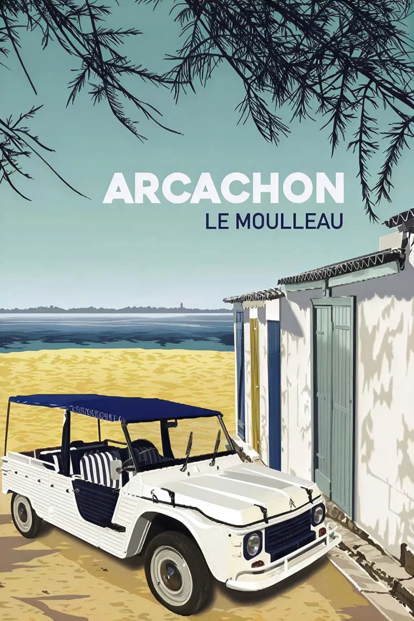 Le Moulleau | Arcachon | Serene Beachside Haven Poster | Scenic Artwork | Wall Decor