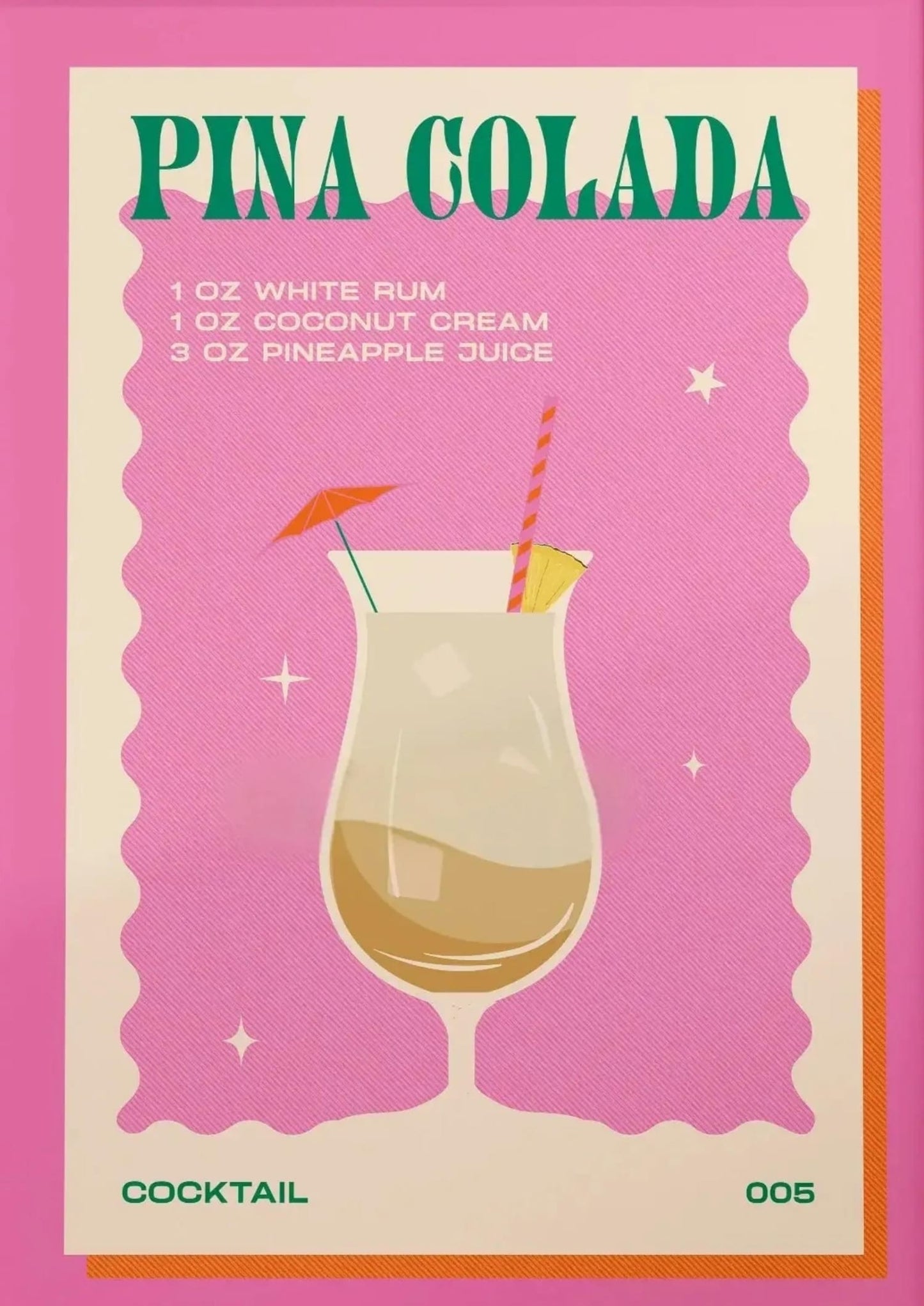 Vintage Pina Colada | Retro-Cocktailkunst