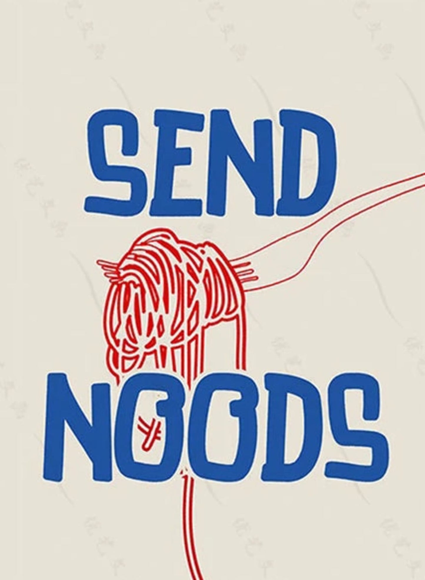 Vintage Keuken | Stuur Noodles | Retro Voedsel Kunst