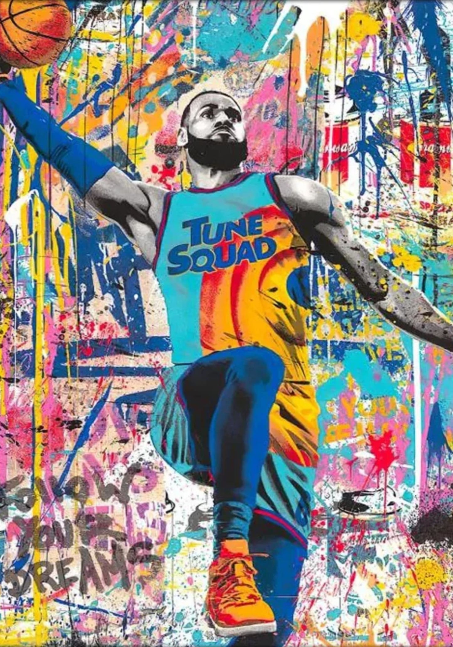 LeBron James Space Jam | Straatgraffiti Kunst