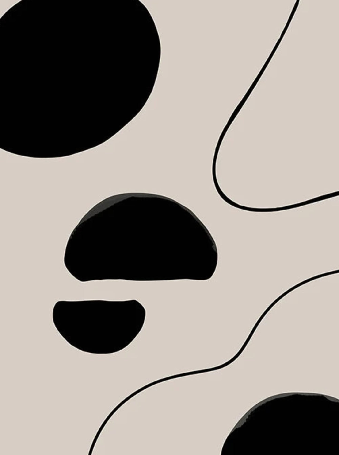 Moderne abstrakte Figur im Boho-Stil | Minimalistisches Kunstposter | Wanddekoration für Wohnzimmer und Schlafzimmer | Zeitgenössische Ästhetik | Künstlerisches visuelles Kunstwerk