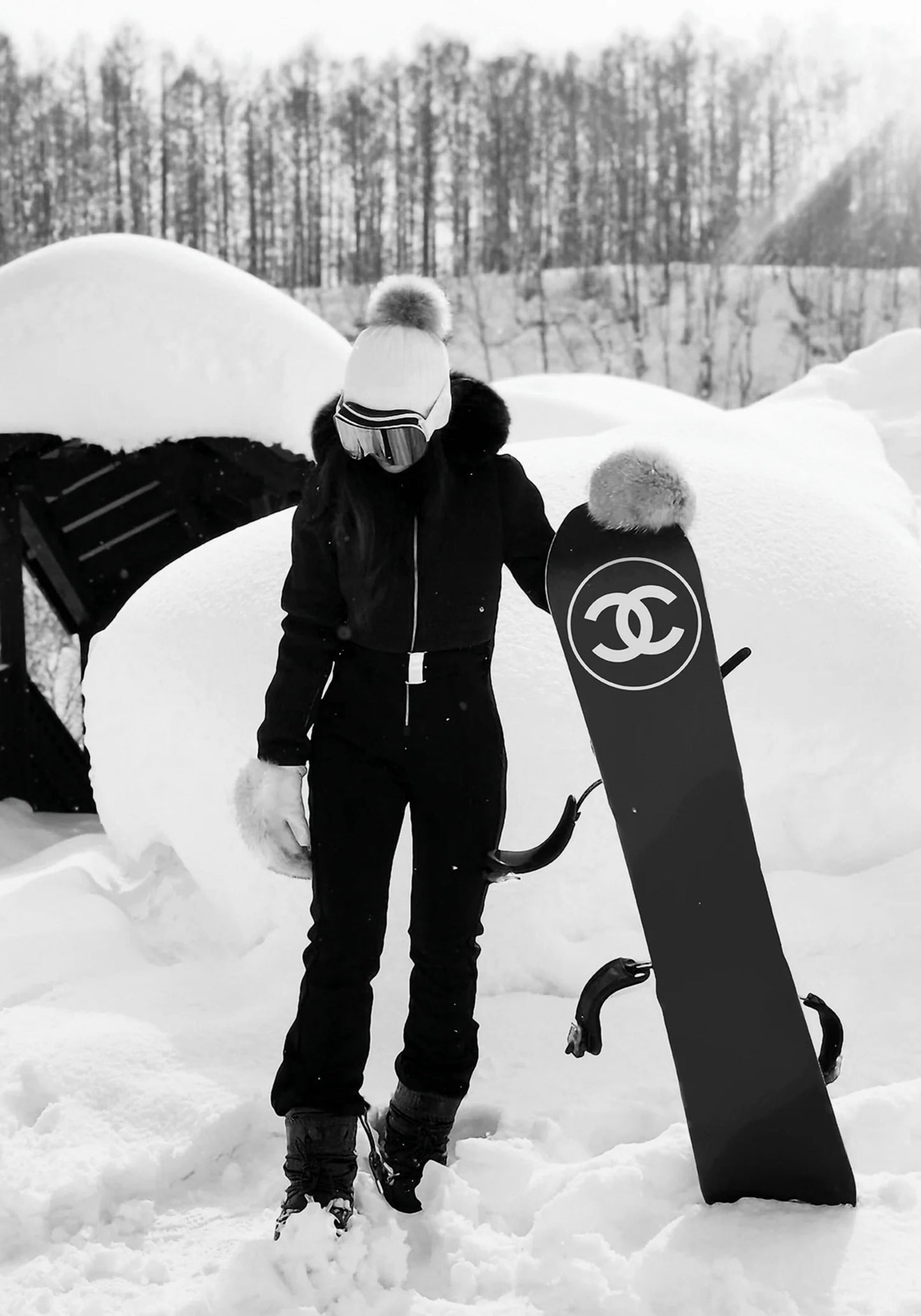 Chanel Snowboard | Mode Winter Sport Illustratie