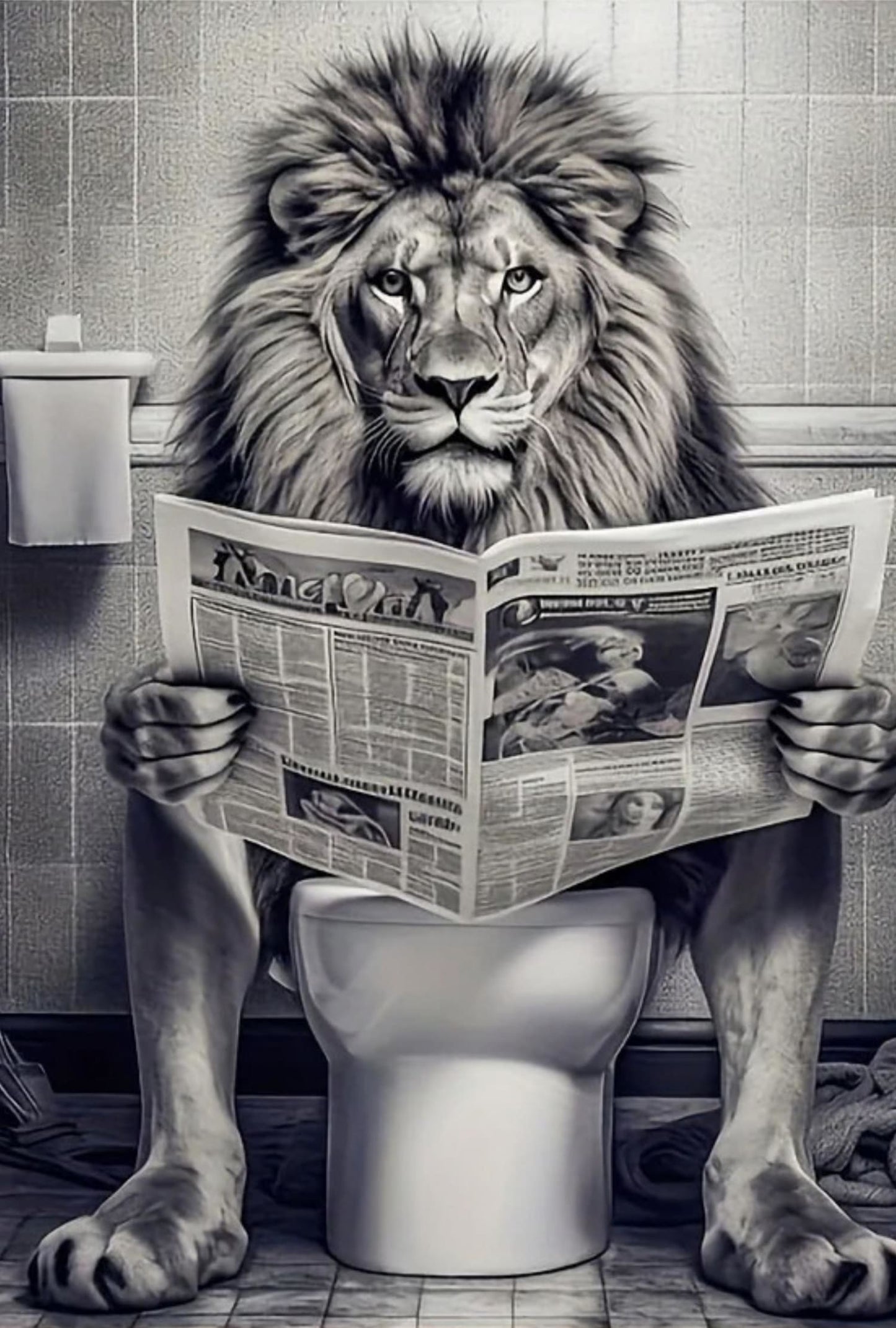 Leeuw Comic | Leest Krant | Humoristische Kunst