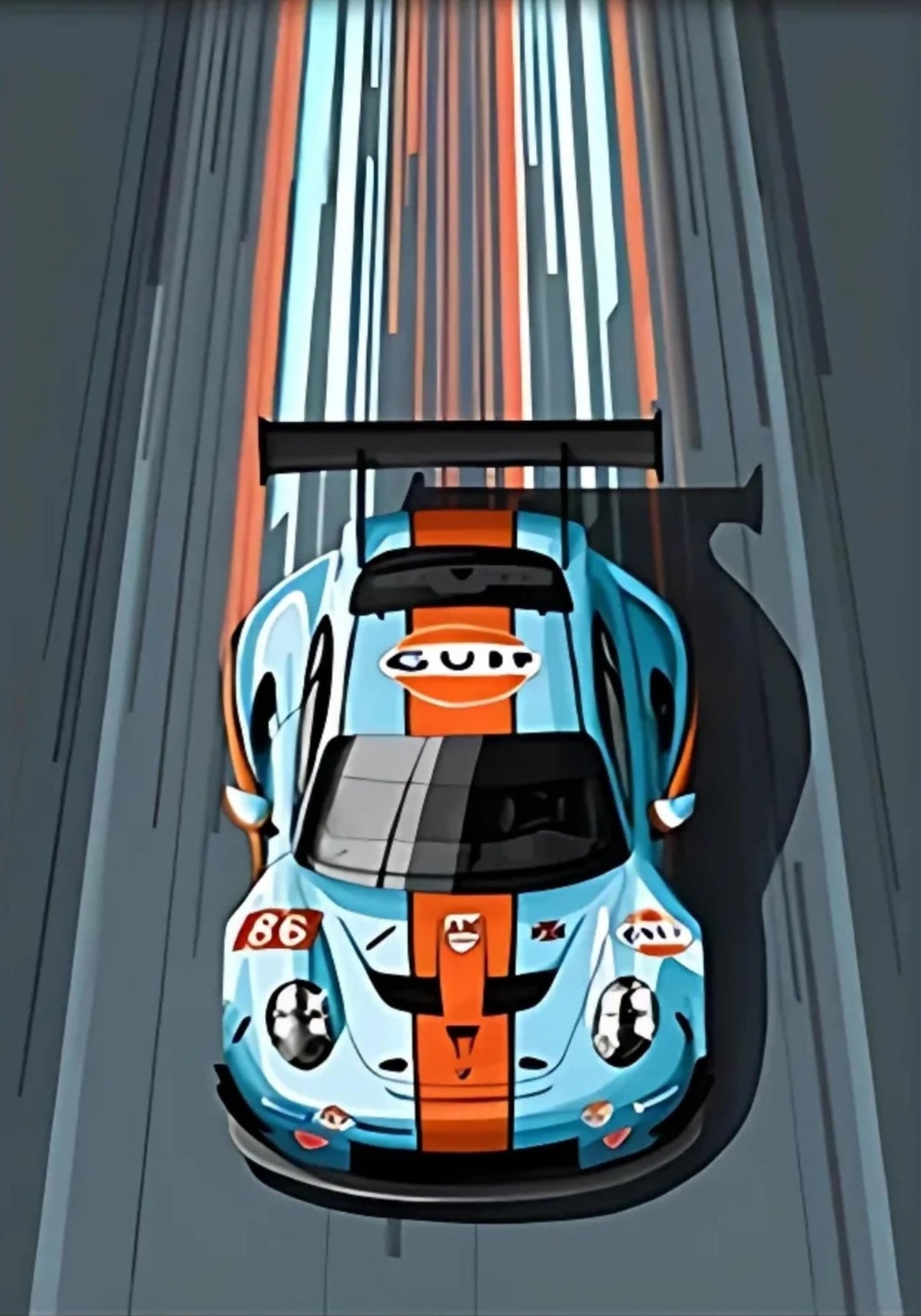 Porsche 911 | Vintage-Le-Mans-Stil | Golföl