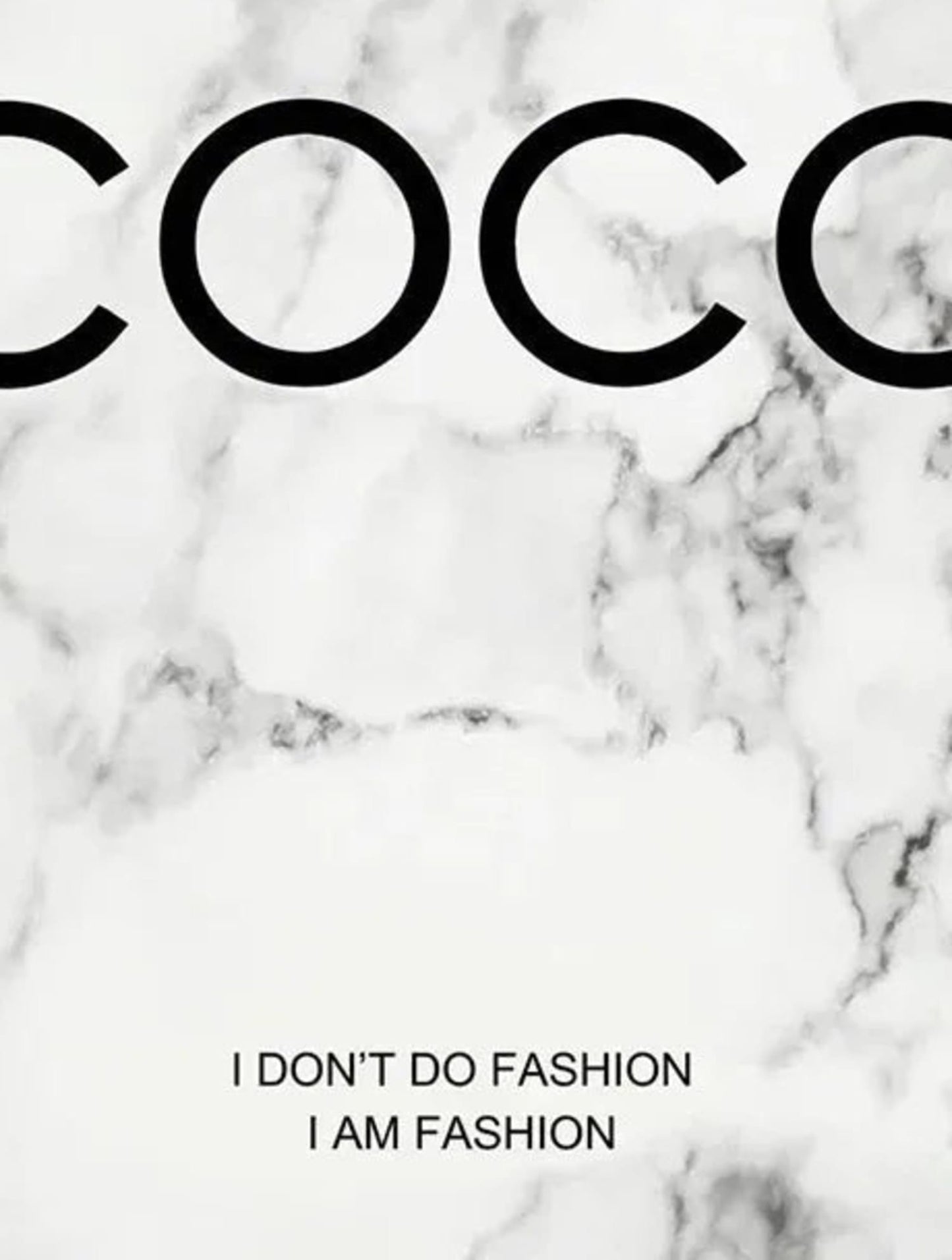 Coco-Chanel-Zitat | Marmordesign | Inspirierende Dekoration