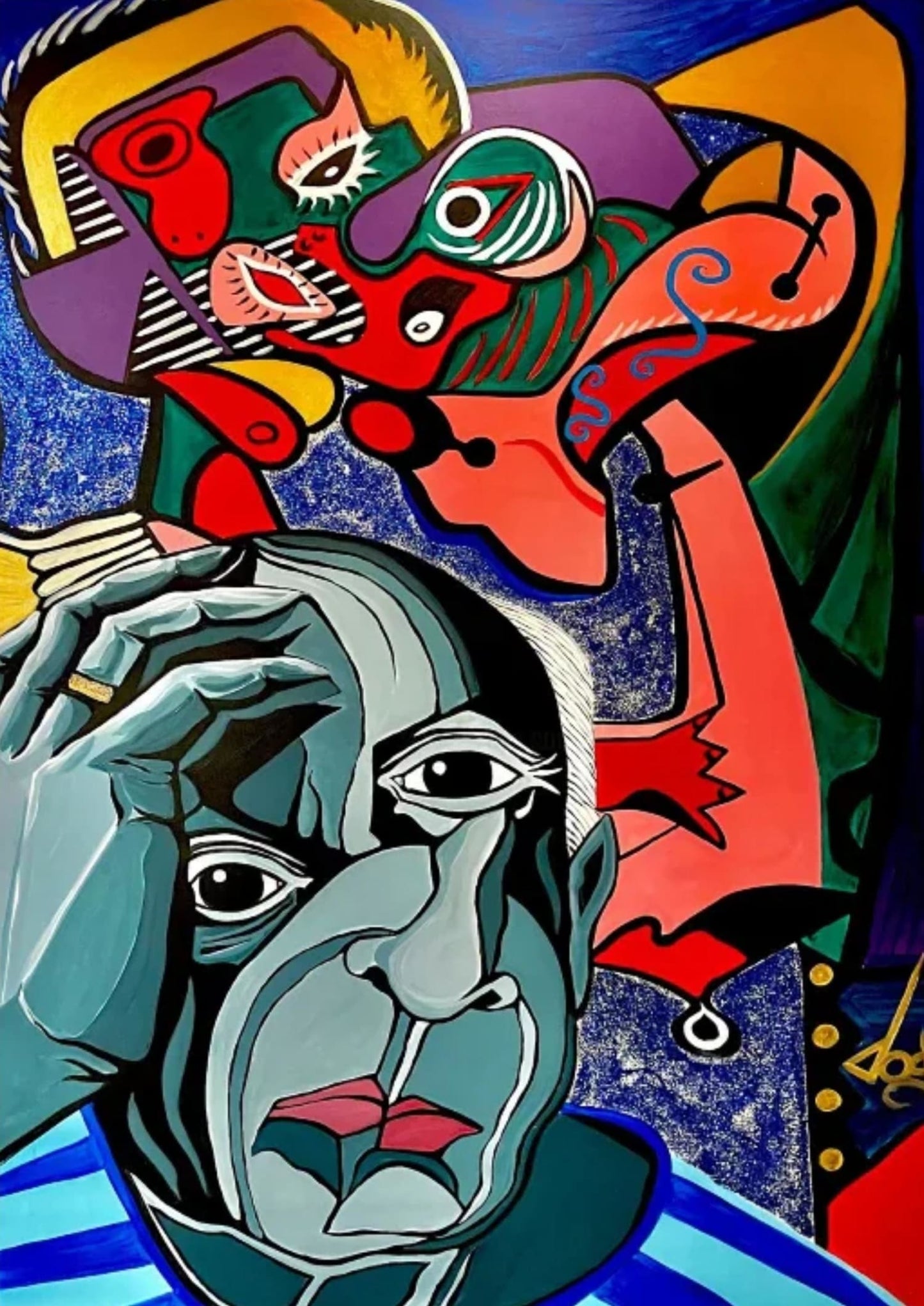 Vintage-Abstrakt | Pablo Picasso | Klassisches Anime