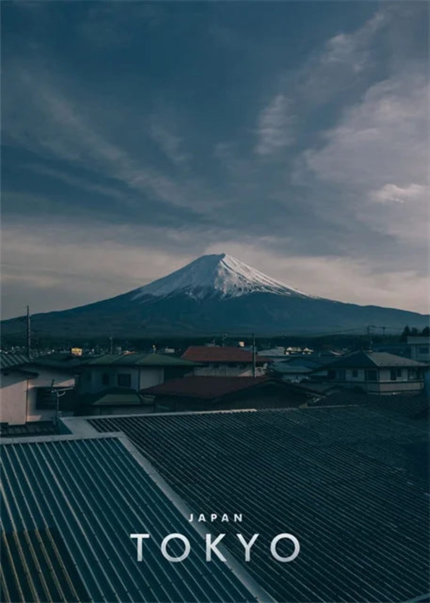 Blick auf den Fuji | Tokio | Malerische Landschaften in der Nähe von Tokio | Natürliche und städtische Harmonie | Poster mit japanischer Architektur
