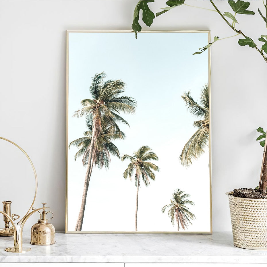 Tropical Beach | Ocean Sunset | Scenic Landscape Poster | Coastal Wall Art | Relaxing Seaside Decor | Nautical Theme