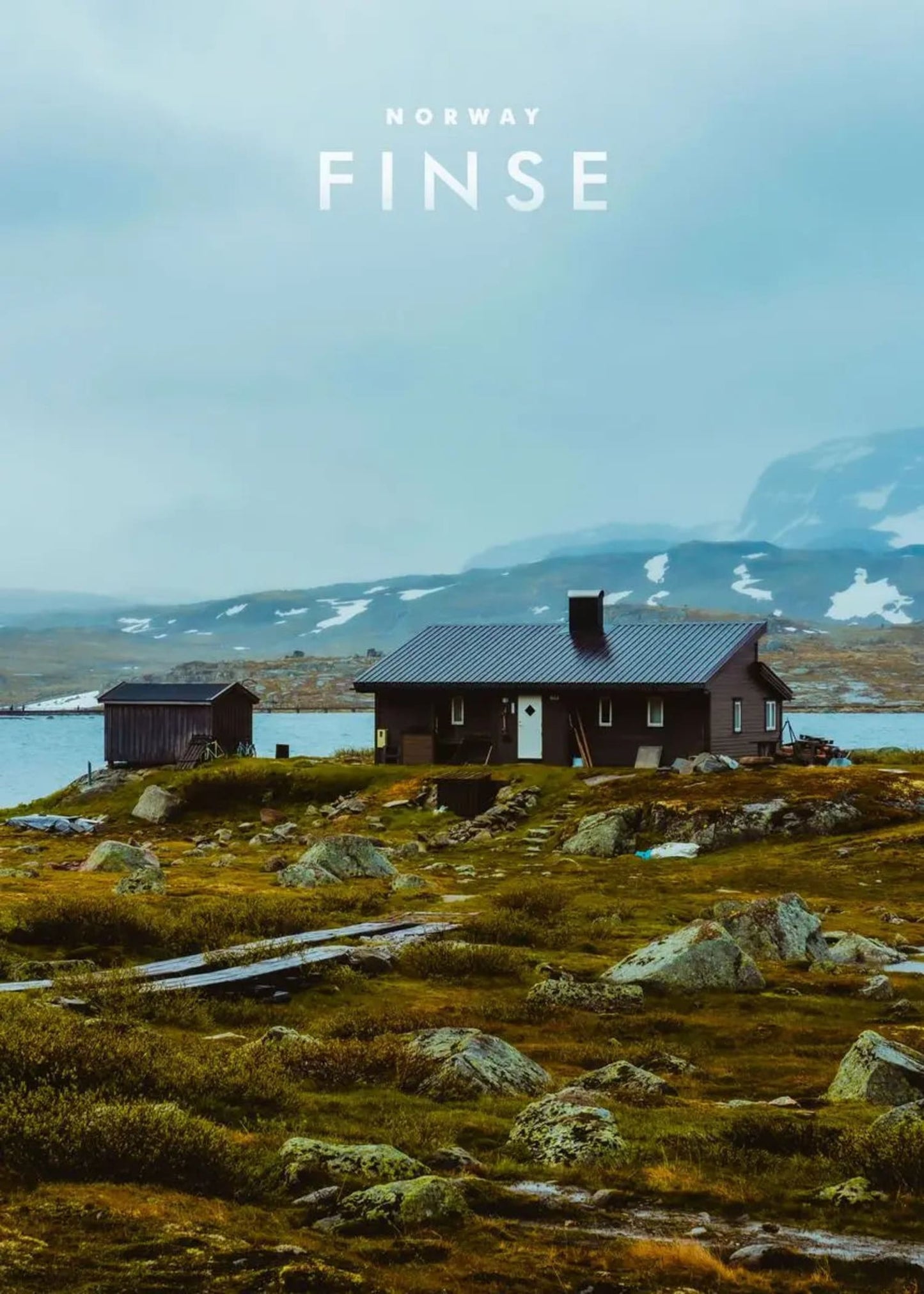Finse Poster | Norway Landscape | Scenic Tranquil Wilderness Art | Home Decor | Wall Art | Nature Photography | Norwegian Mountains | Relaxation and Inspiration | Living Room Decor