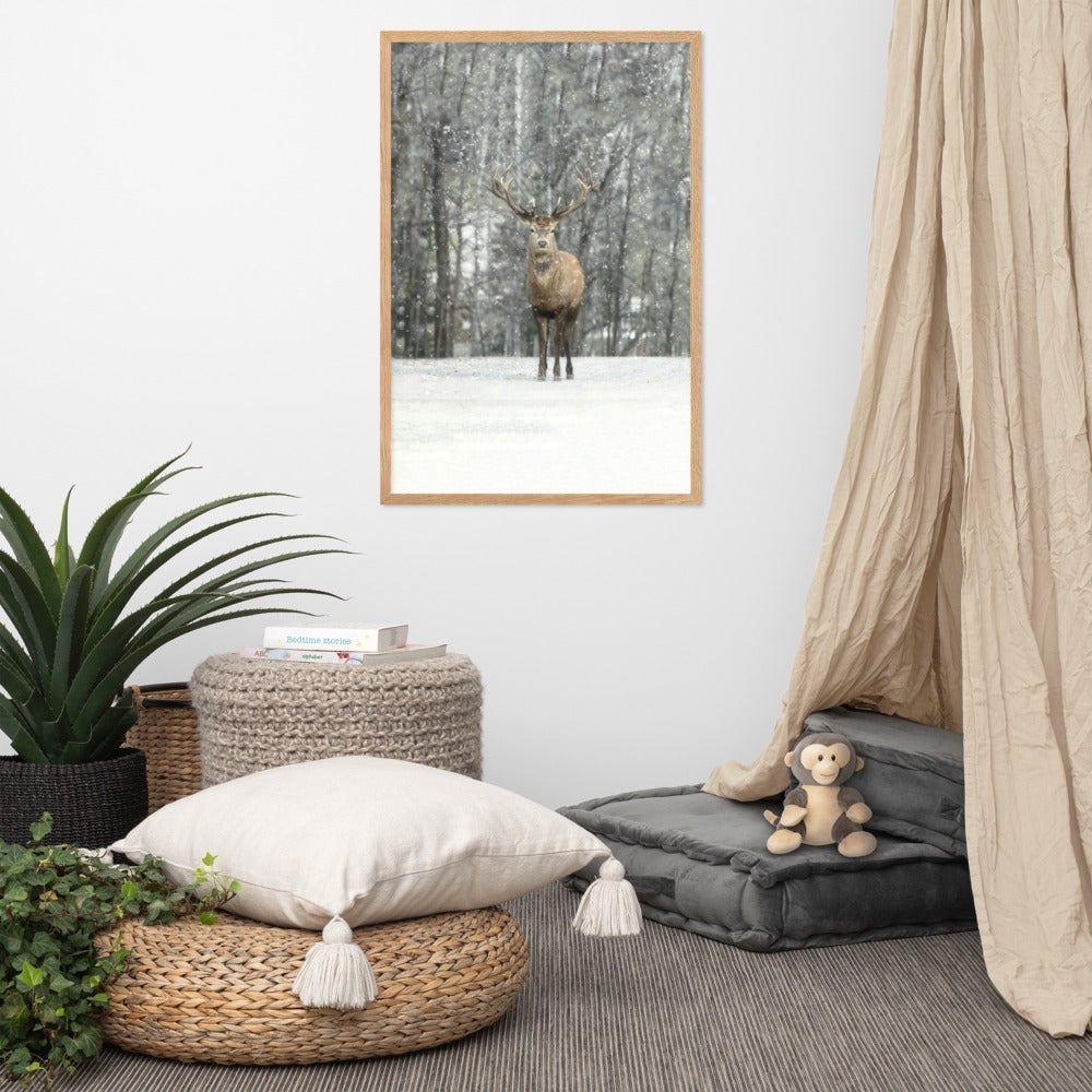 Hi Deer | Winter Editions Poster | Home Decor Artwork | Seasonal Wall Art