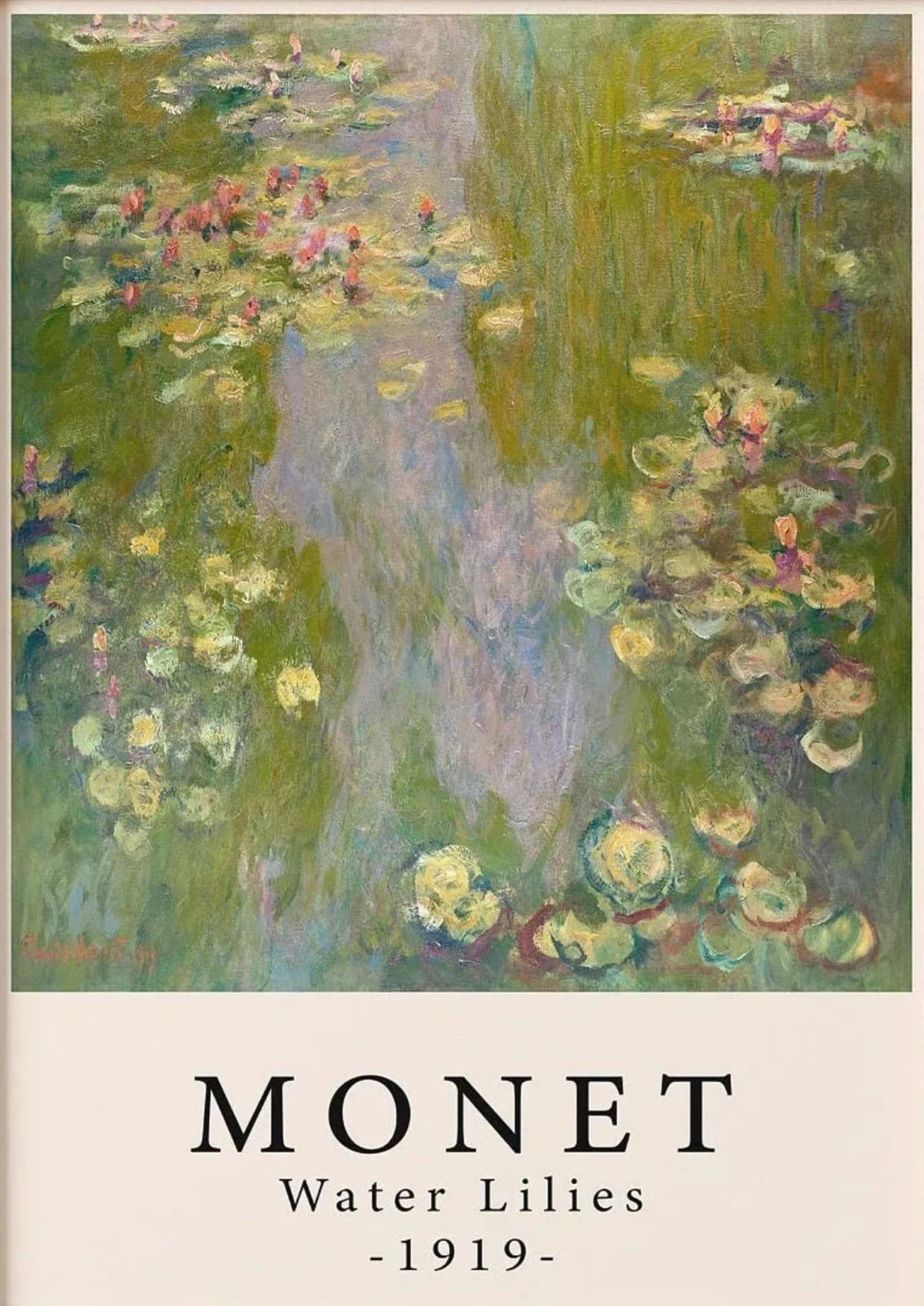 Monet's Waterlelies 1919 | Impressionistische Kunst