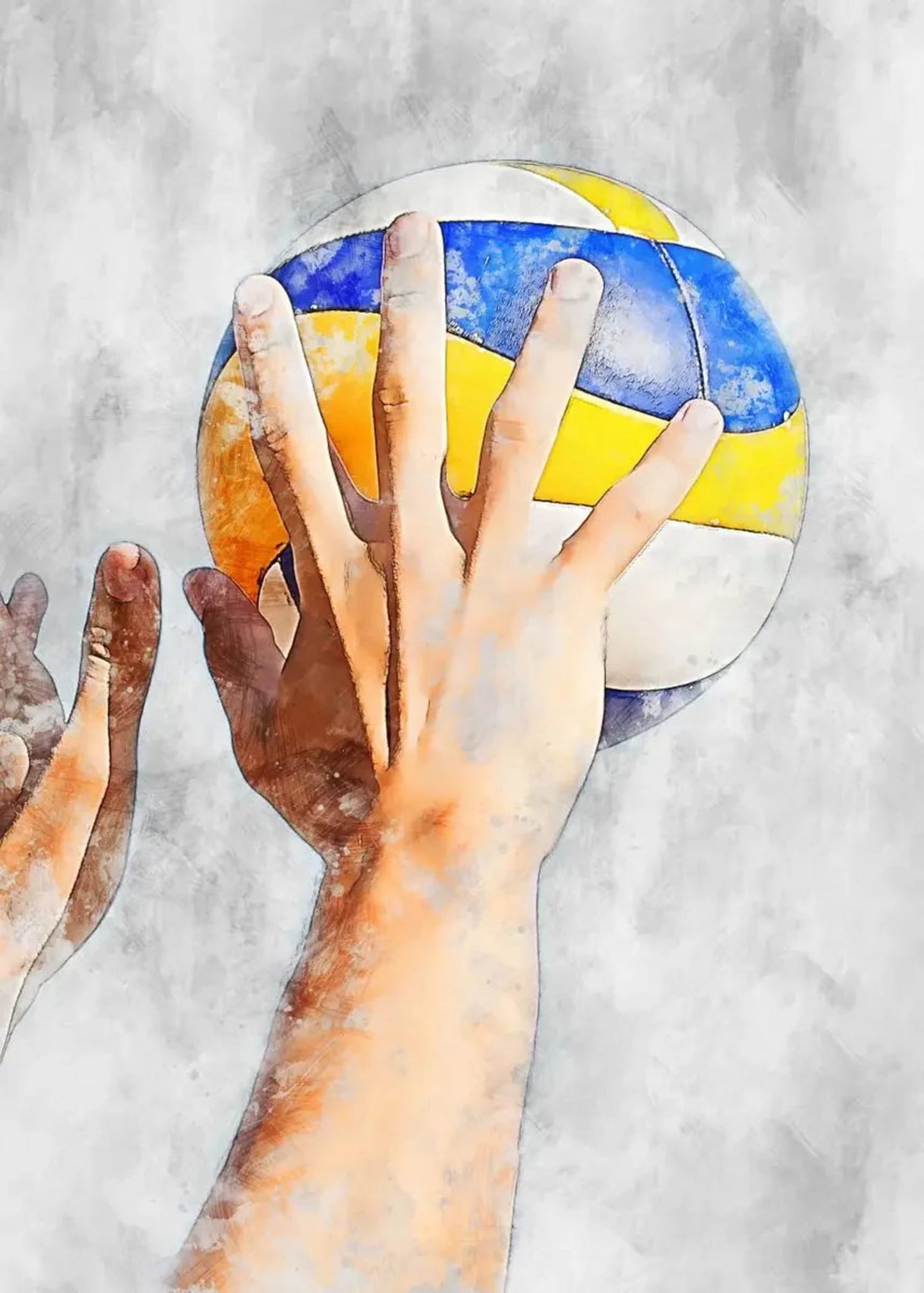 Volleyball Poster | Beach Volleyball Art | Spirit of Sport | Passion & Perseverance Tribute | Sports Themed Wall Decor