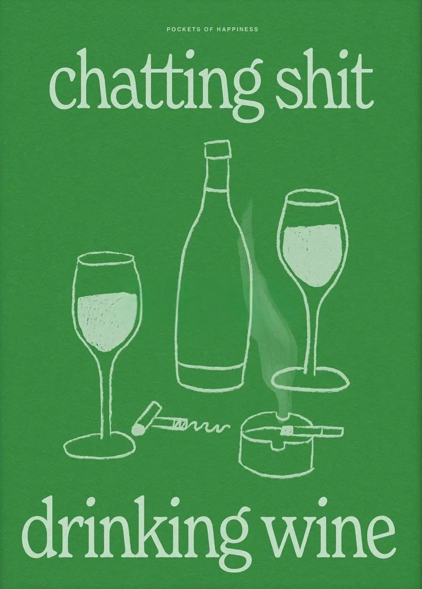 Plaudern und Wein trinken | Vintage-Stil