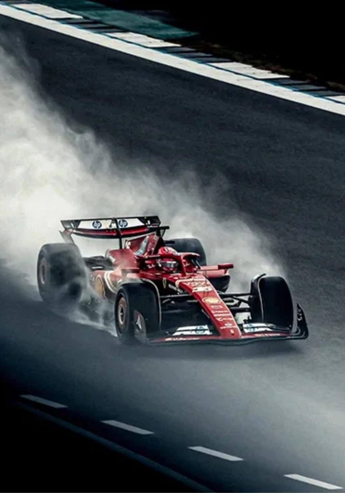 Formel Grand Prix Senna | Abstraktes Graffiti-Poster mit Rennstrecke | Leclerc Supercar Wanddekoration