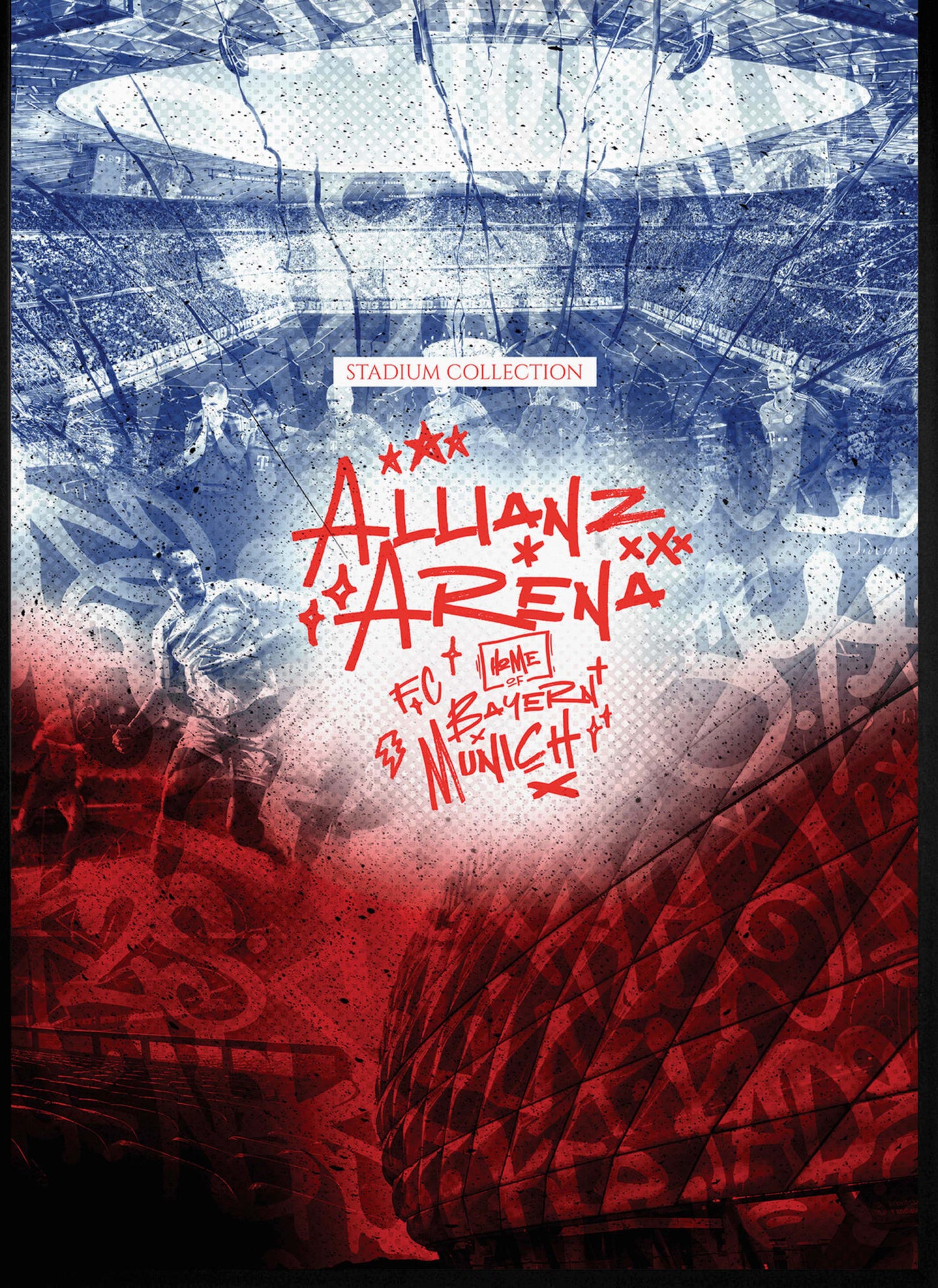 Allianz Arena Poster | Atemberaubende Wanddekoration | Hochwertiges Kunstwerk | Perfekt für Zuhause und Büro | Fußballstadion-Design