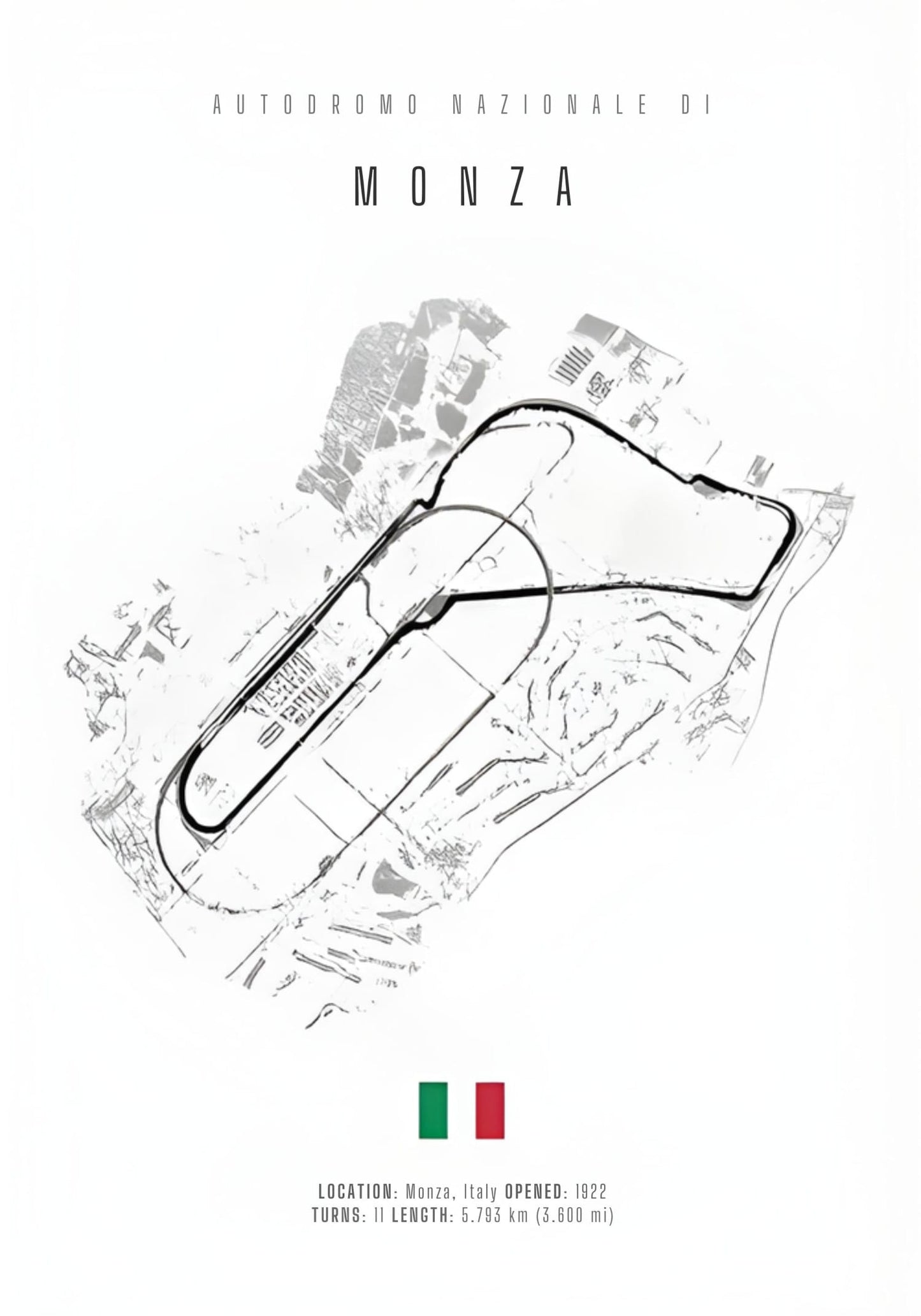 Monza F1 Circuit Indeling | Racing Kunst