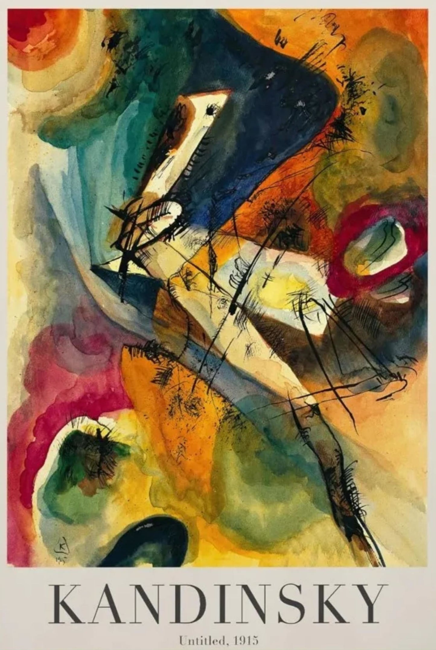 Ohne Titel | Wassily Kandinsky | 1915 | Ausstellungsplakat für expressionistische Kunst