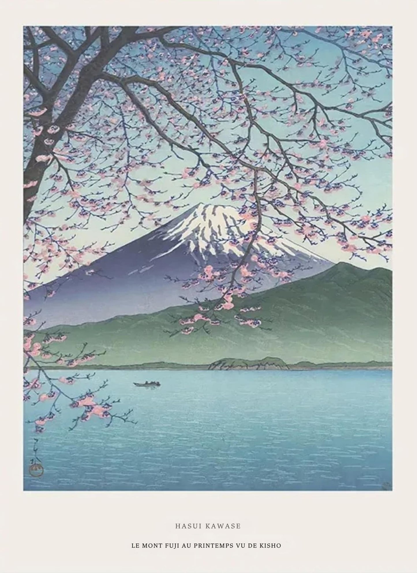 Mount Fuji | Lentezicht | Japanse Ukiyo-e Kunst
