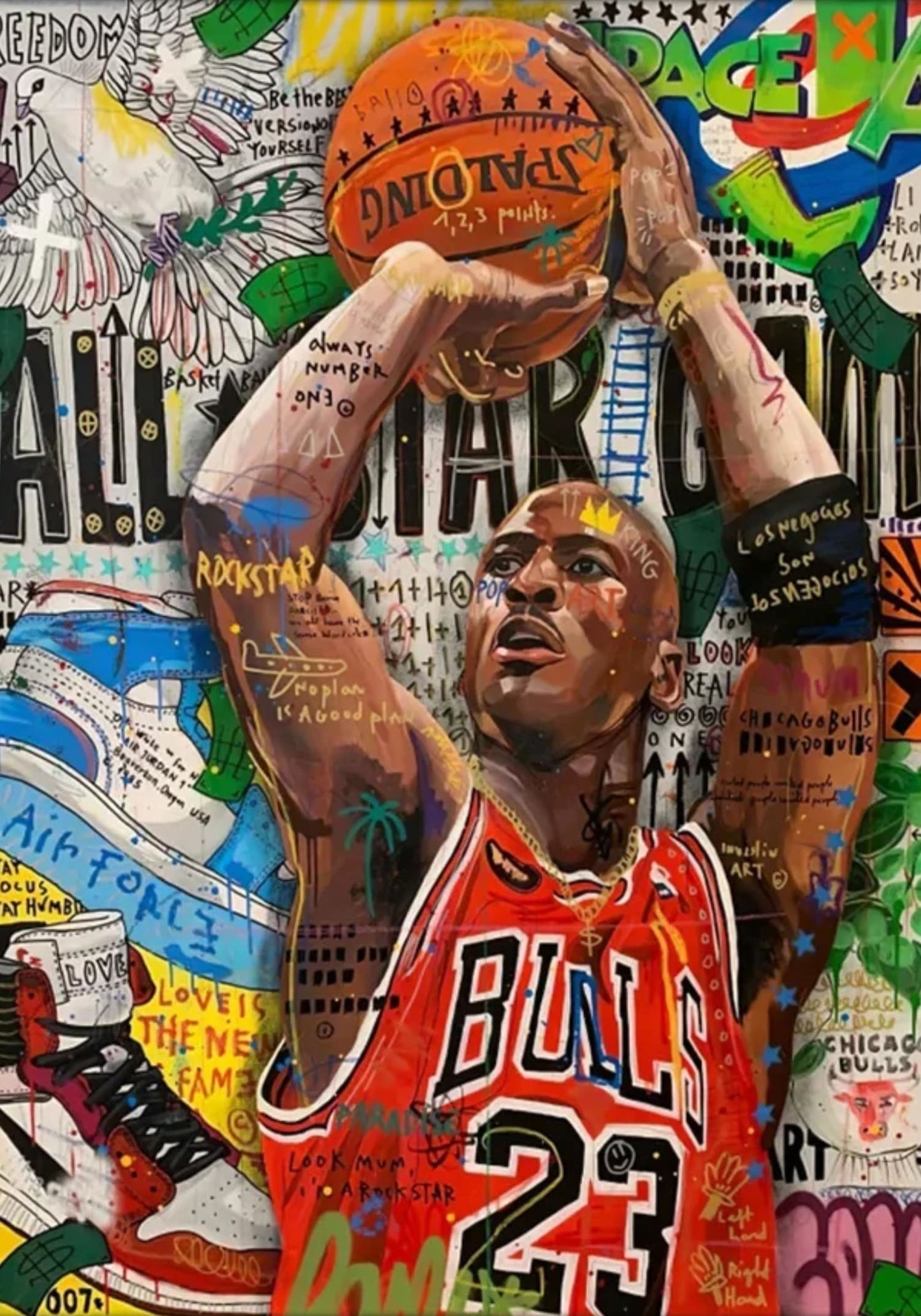 Straßengraffiti | Michael Jordan & Chicago Bulls