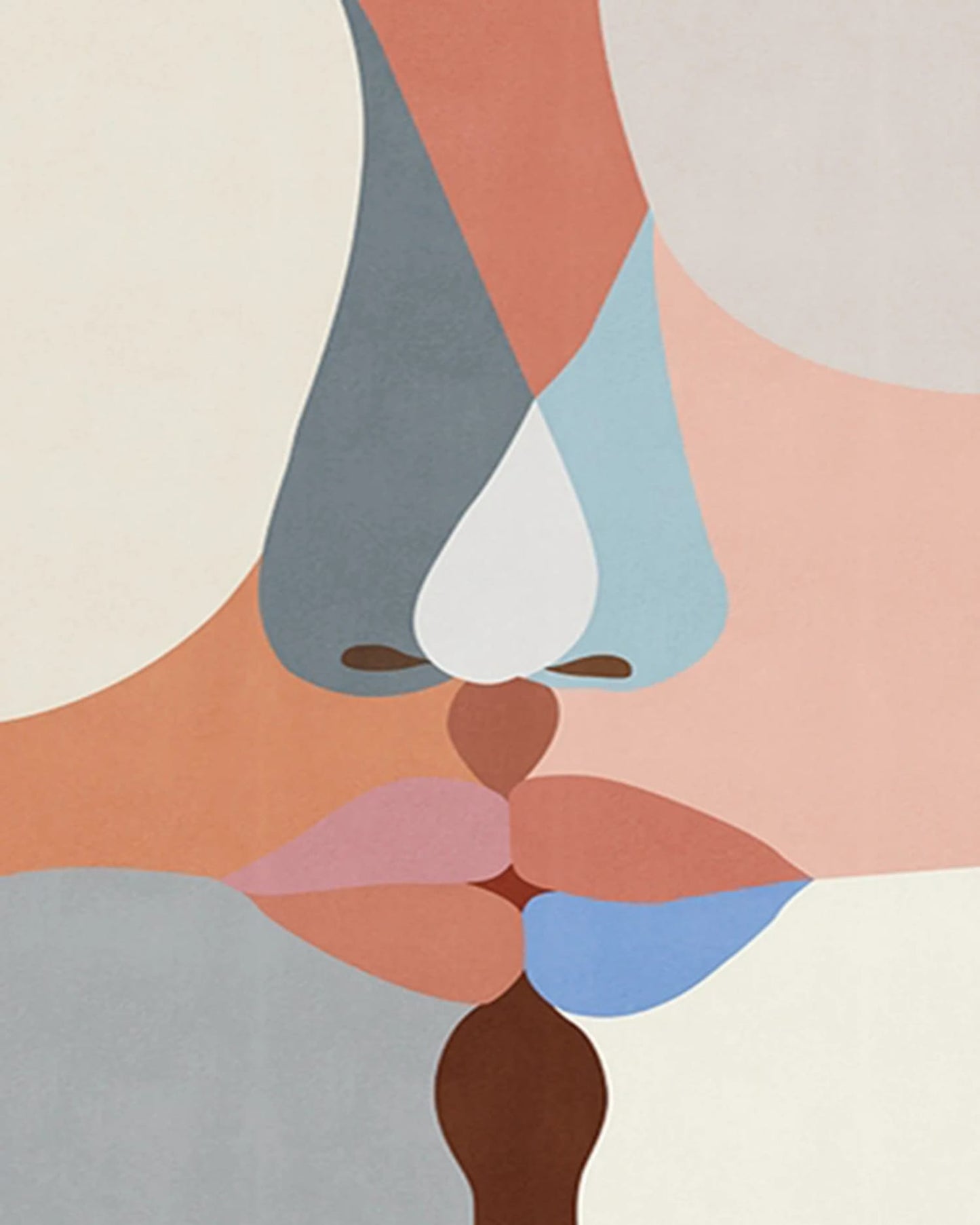 Gesichter in Verschmelzung | Zeitgenössische abstrakte Kunst