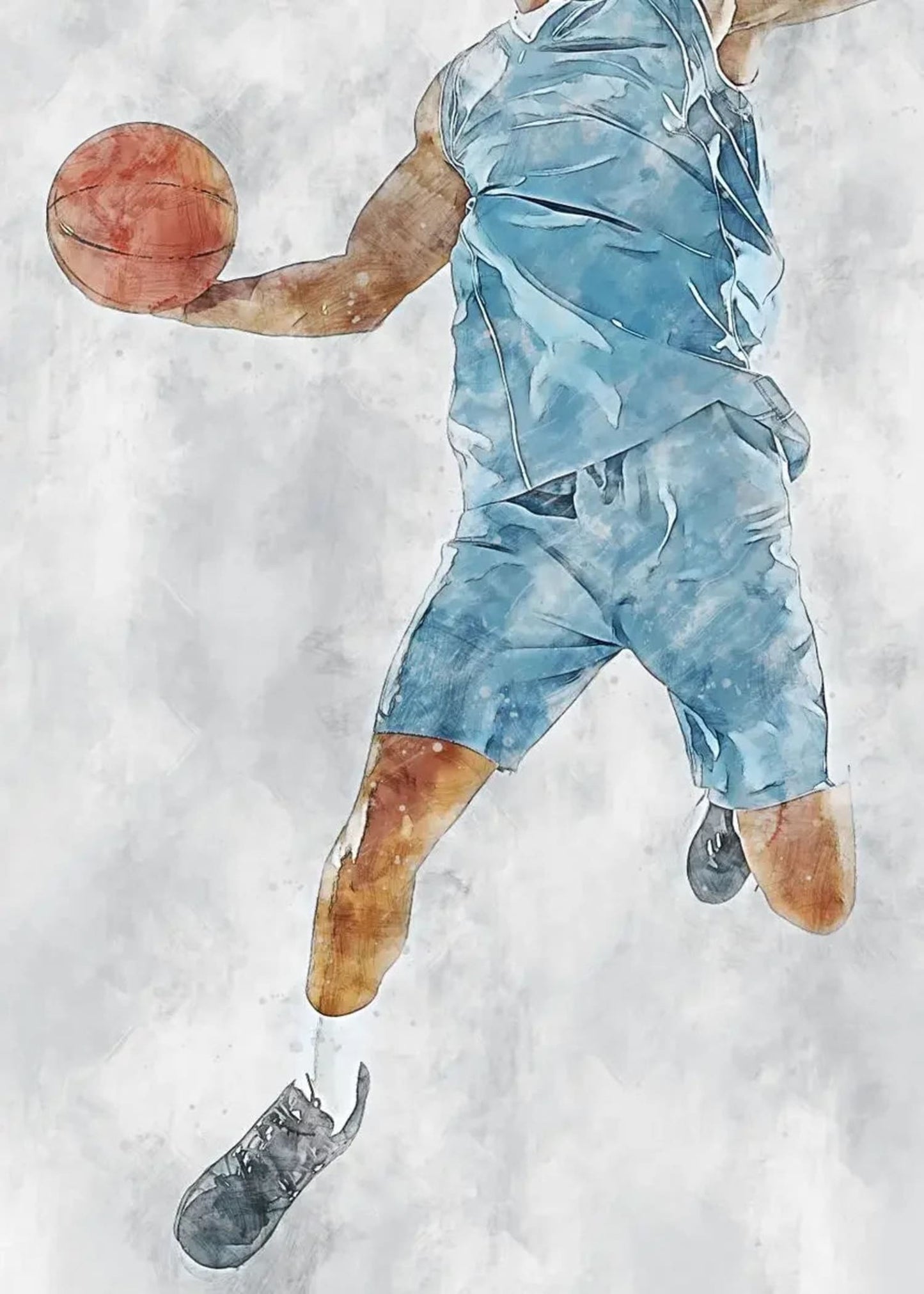 Dunk Poster | NBA Art Print | Basketball Spirit | A Tribute to Passion and Perseverance | Sports Wall Decor