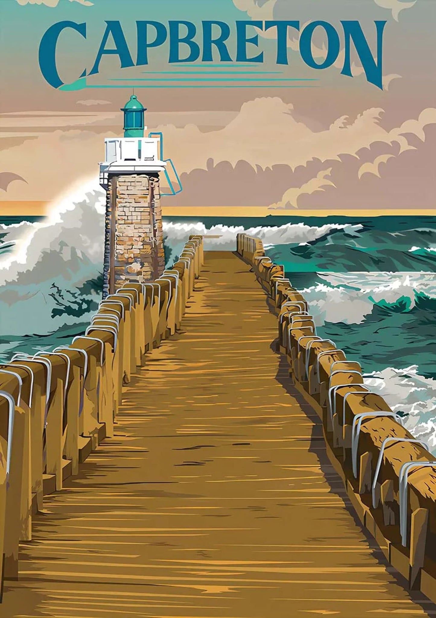 Capbreton | France | Historic Harbor Navigation Artwork | Coastal Scene | Poster | Wall Art Decor