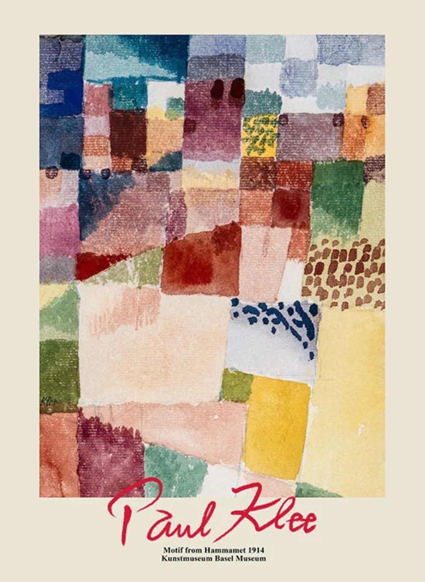 Paul Klee | Motiv aus Hammamet | Abstrakte, lebendige Farben