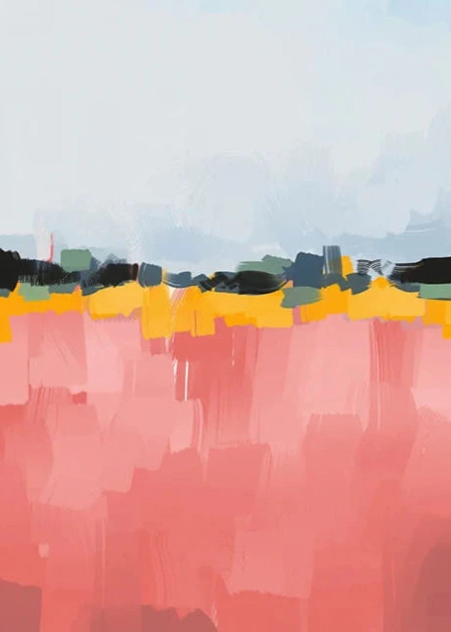 Abstraktes, verdrehtes Terrain | Farbenfrohe moderne Kunst