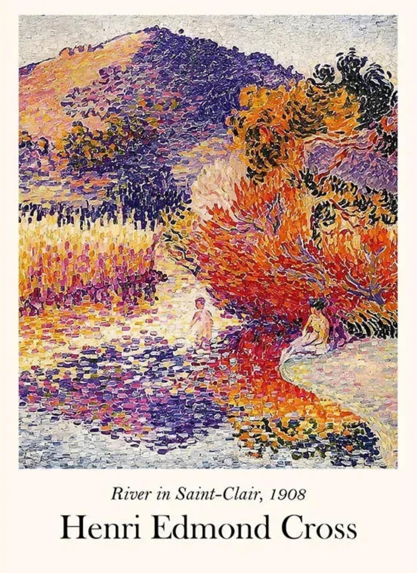 Henri Edmond Cross | Rivier in Saint-Clair | Impressionistisch Landschap