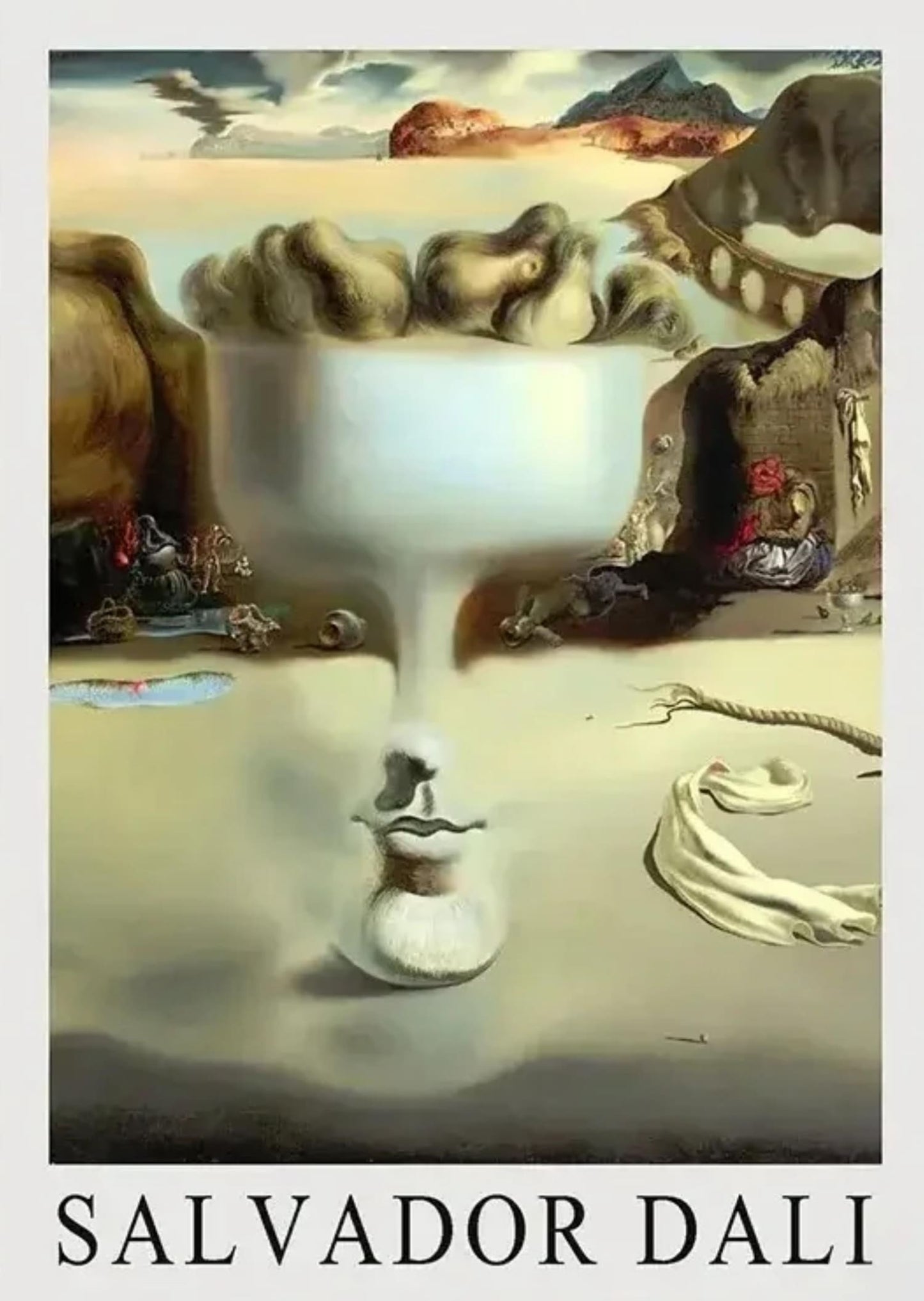 Salvador Dali | Surrealisme | Gezicht en Fruitkom op Strand