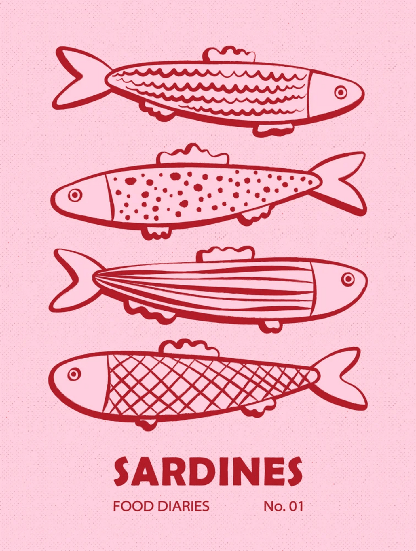 Sardinen-Food-Tagebücher Nr. 01 | Nostalgisches kulinarisches Poster
