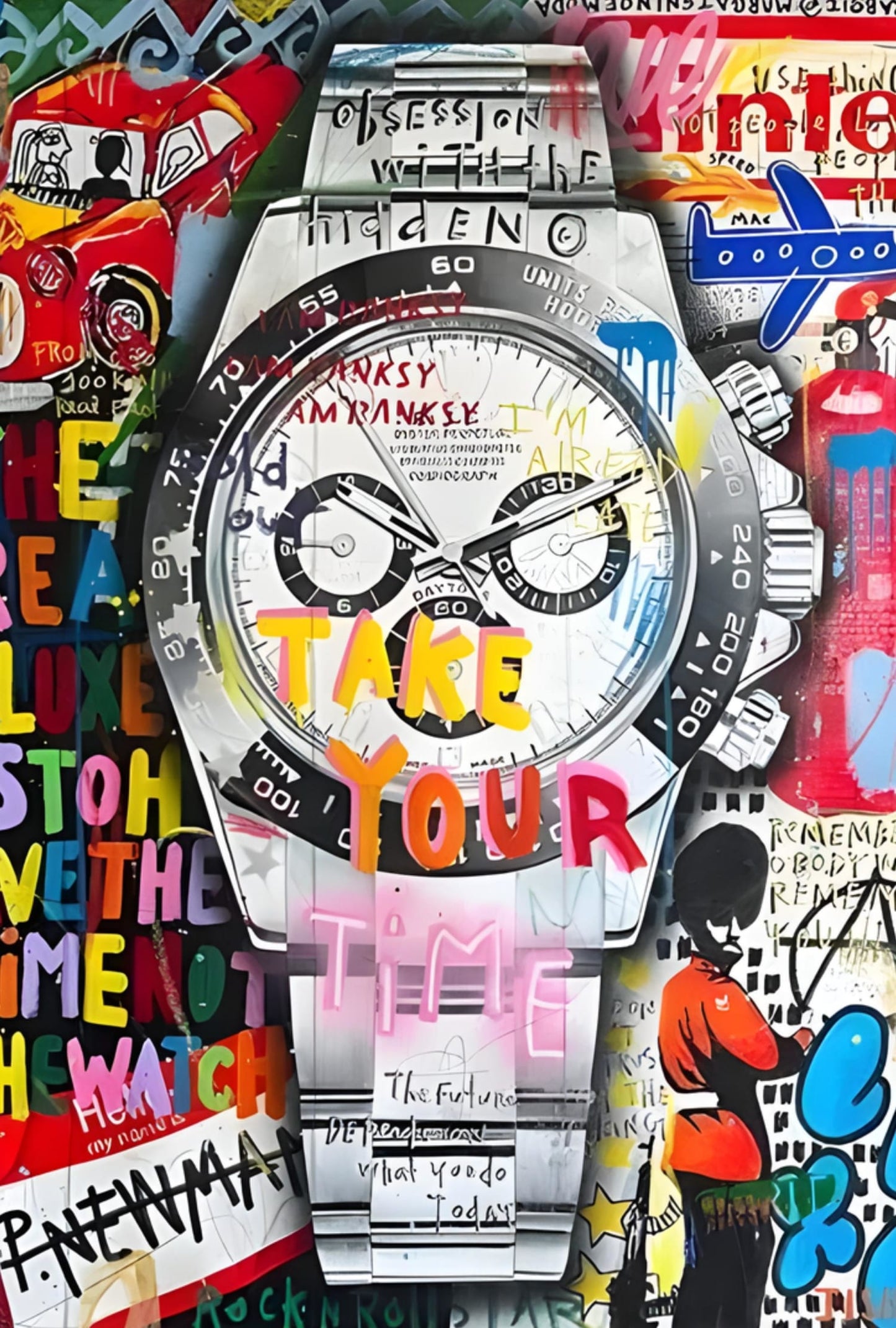 Graffiti Kunst | Eerbetoon aan Rolex Daytona | Stedelijke Stijl
