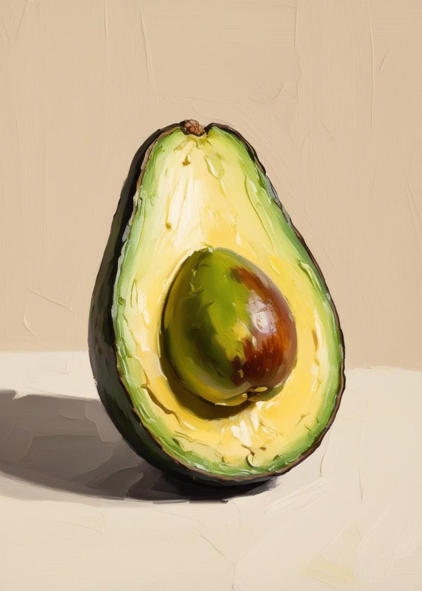 Avocado-Illustration | Moderne botanische Kunst