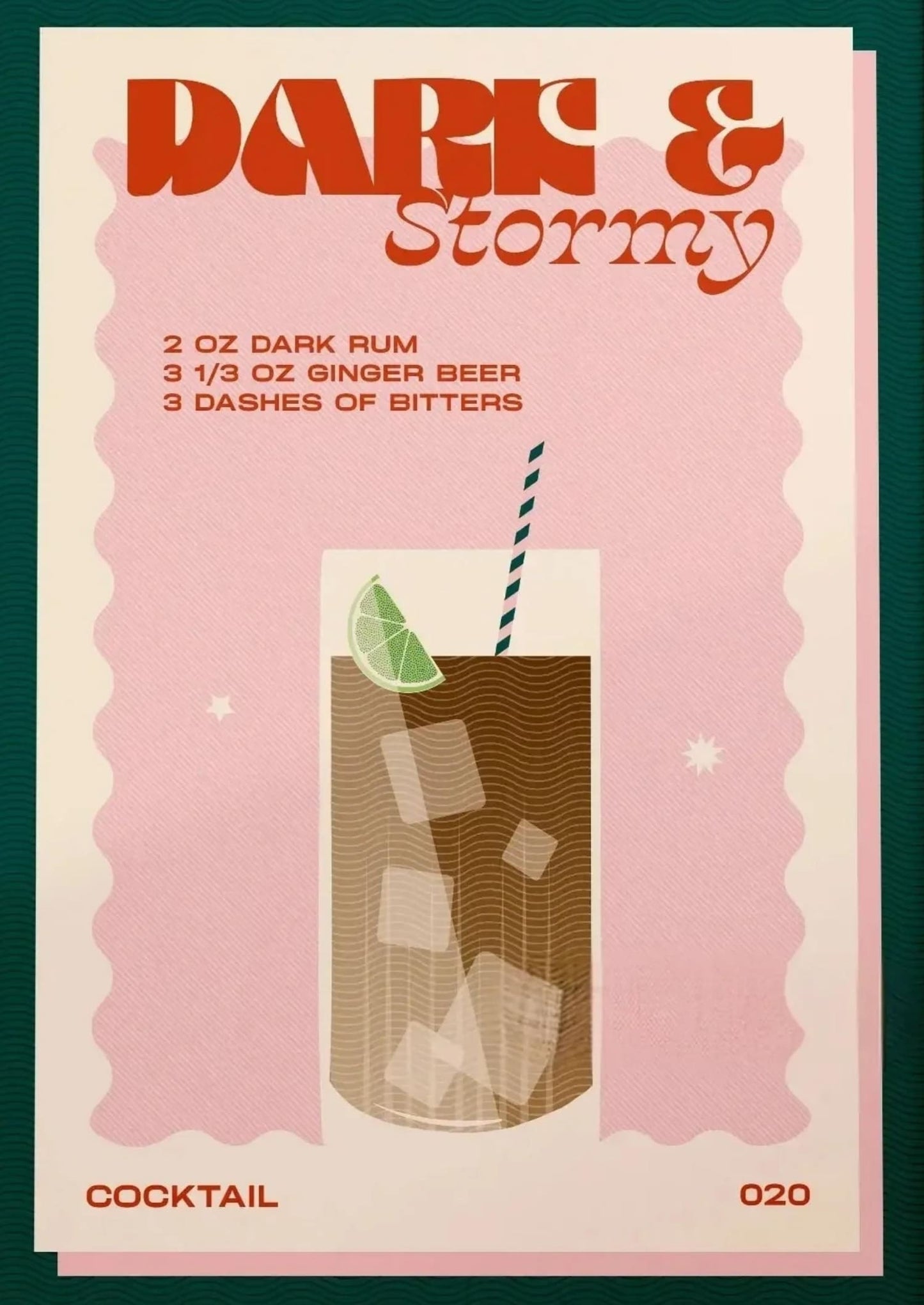 Vintage Dark and Stormy Cocktail | Bar-Dekor
