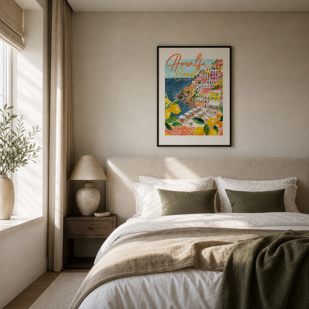 The Exact 5-Print La Dolce Vita Gallery Wall — Sizes, Spacing & Shopping List