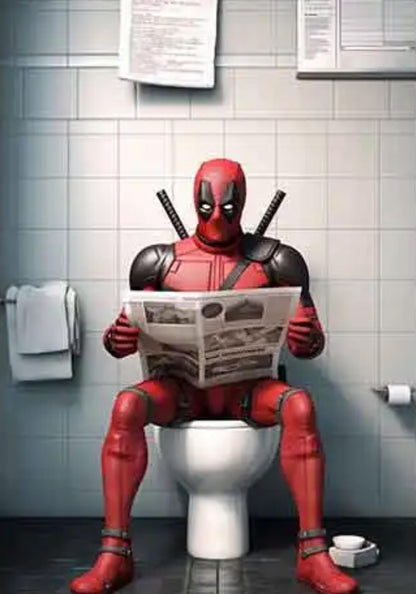 Spiderman Reading | Funny Superhero Comic Art