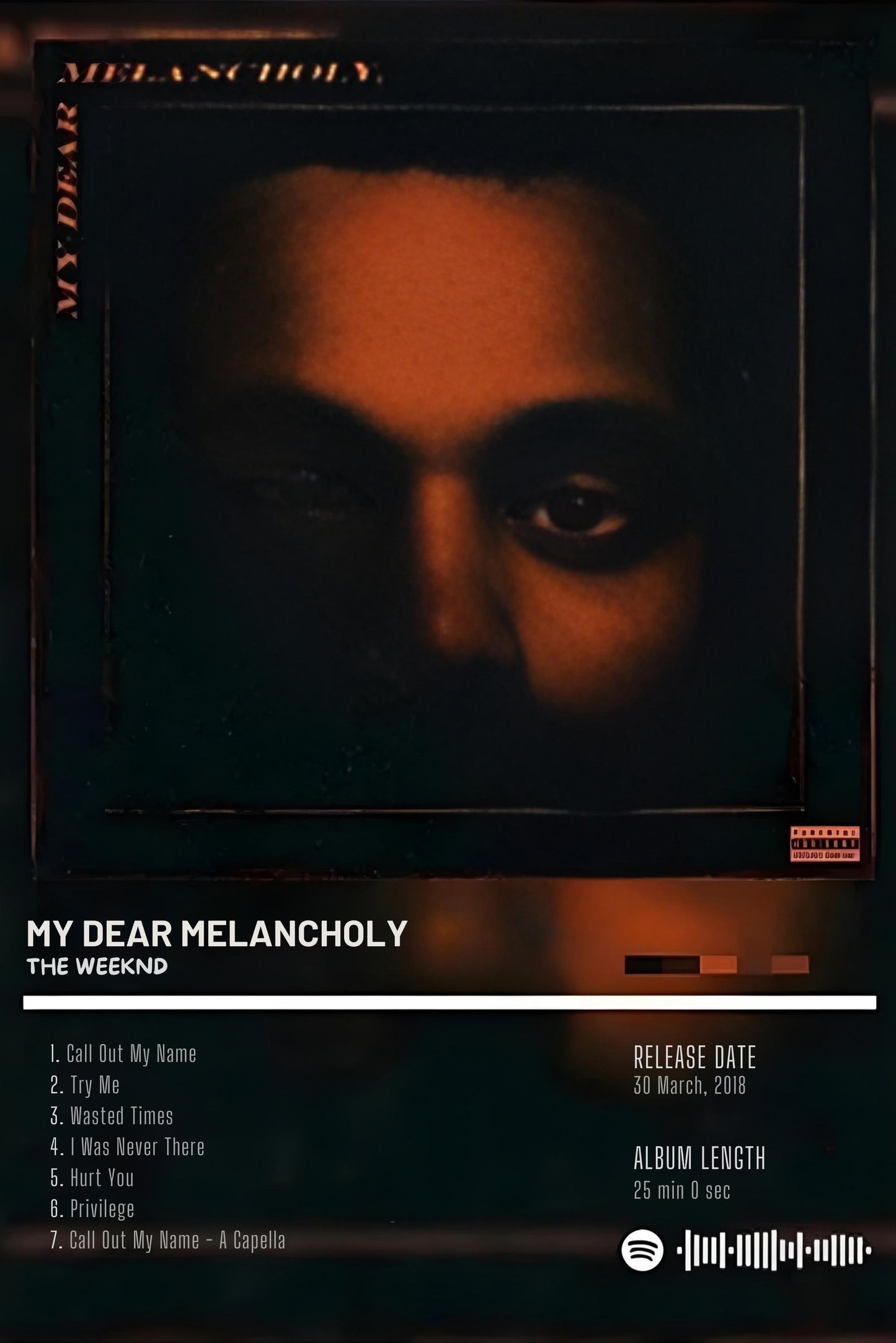 The Weeknd | My Dear Melancholy | Legendäres Albumcover