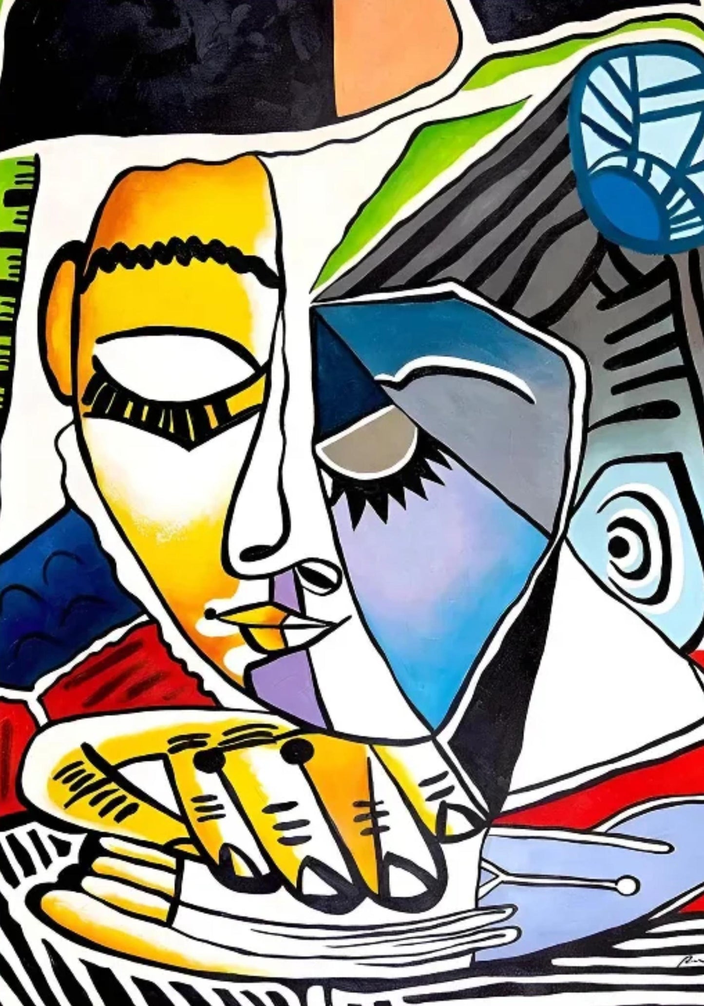 Abstrakter Vintage-Stil | Picasso-Ausstellung | Klassisches Anime