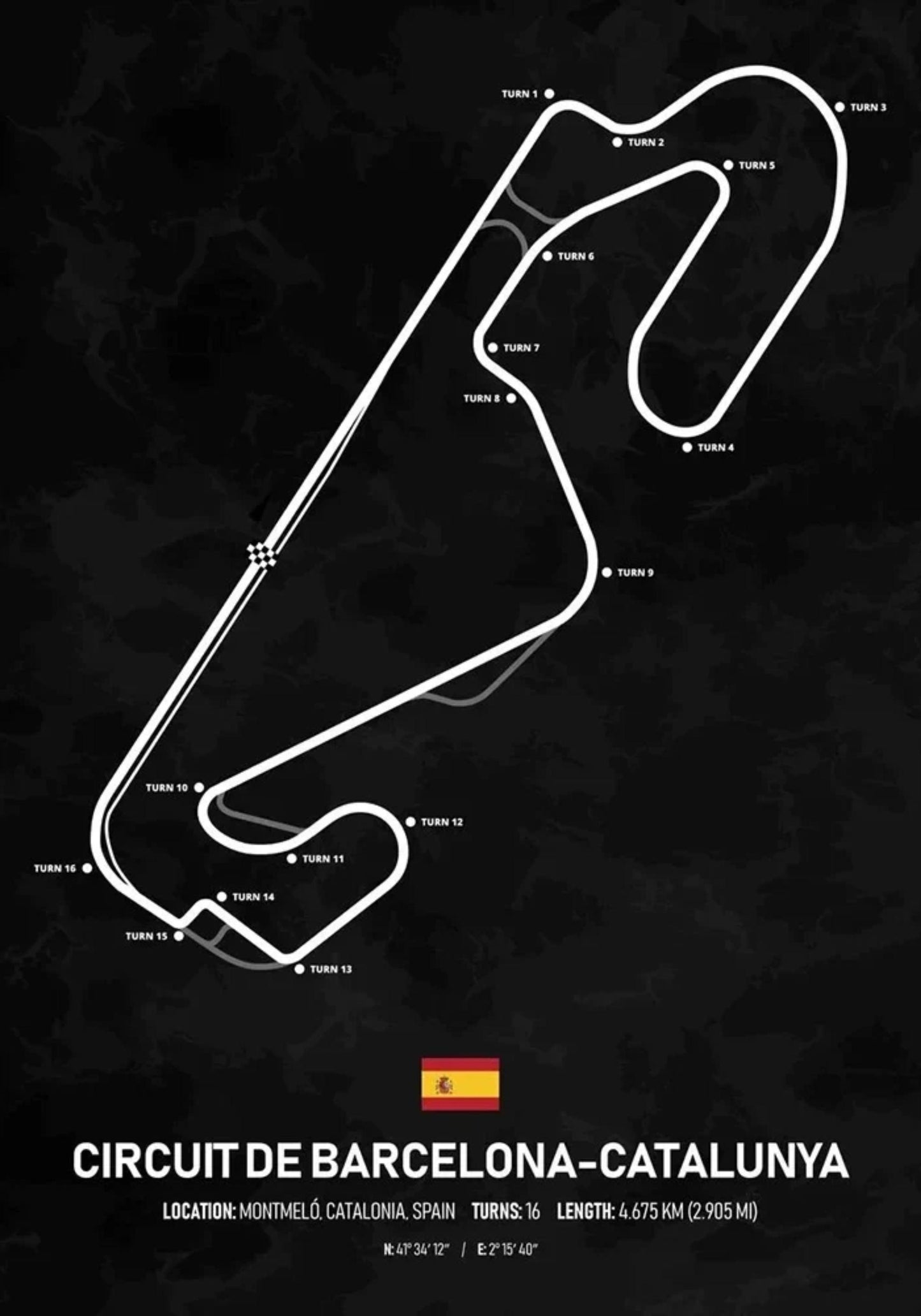 Circuit de Barcelona-Catalunya Formel-1-Poster | Spanien | Montmel | Ultimativer Grand-Prix-Kurs von Spanien | Spektakuläre F1-Rennposter