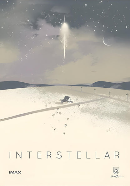 Interstellar Sci-Fi-Filmplakat | Leinwandkunst im nordischen Stil | Wanddekoration mit Weltraummotiven | Druck für Zuhause