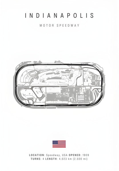 Indianapolis F1 Circuit | Streckenlayout-Grafik