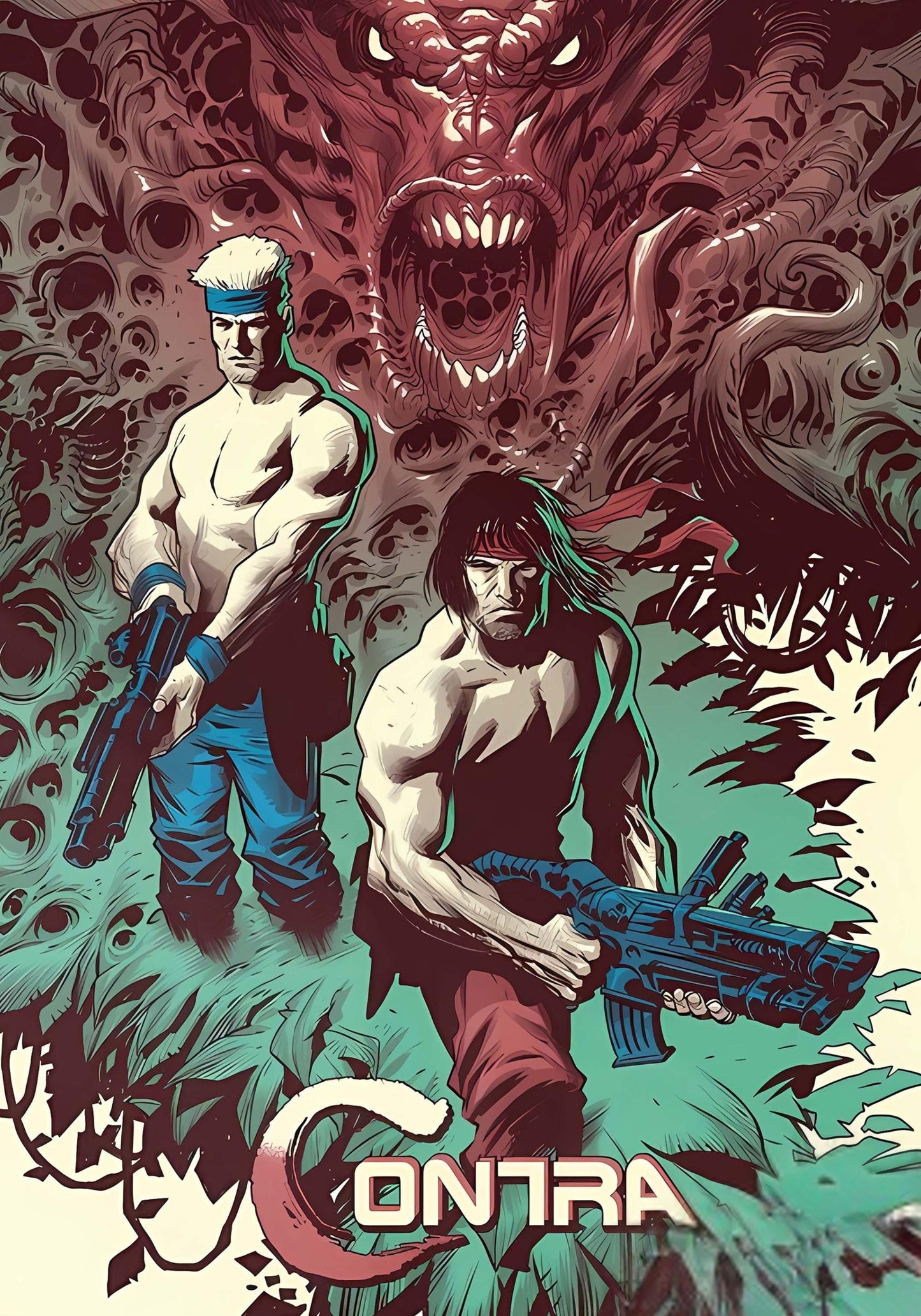 CONTRA #01 Nostalgie-Spiel-Poster