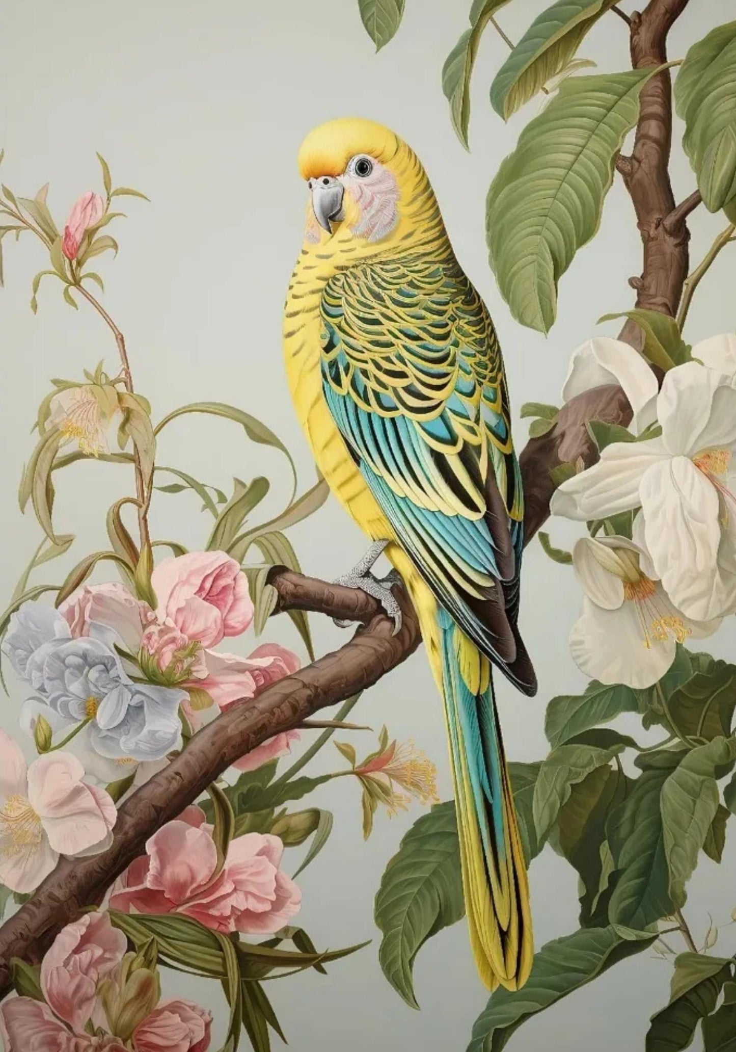 Wellensittichkunst | Vögel in voller Blüte