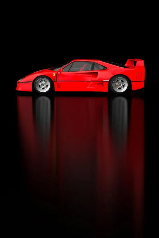 Ferrari F40 | Rode Zwarte Luxe Auto Canvas