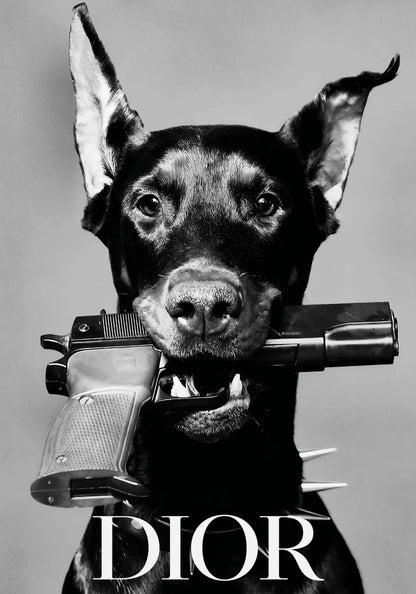 Dior Dog | Elegante visuelle Kunst