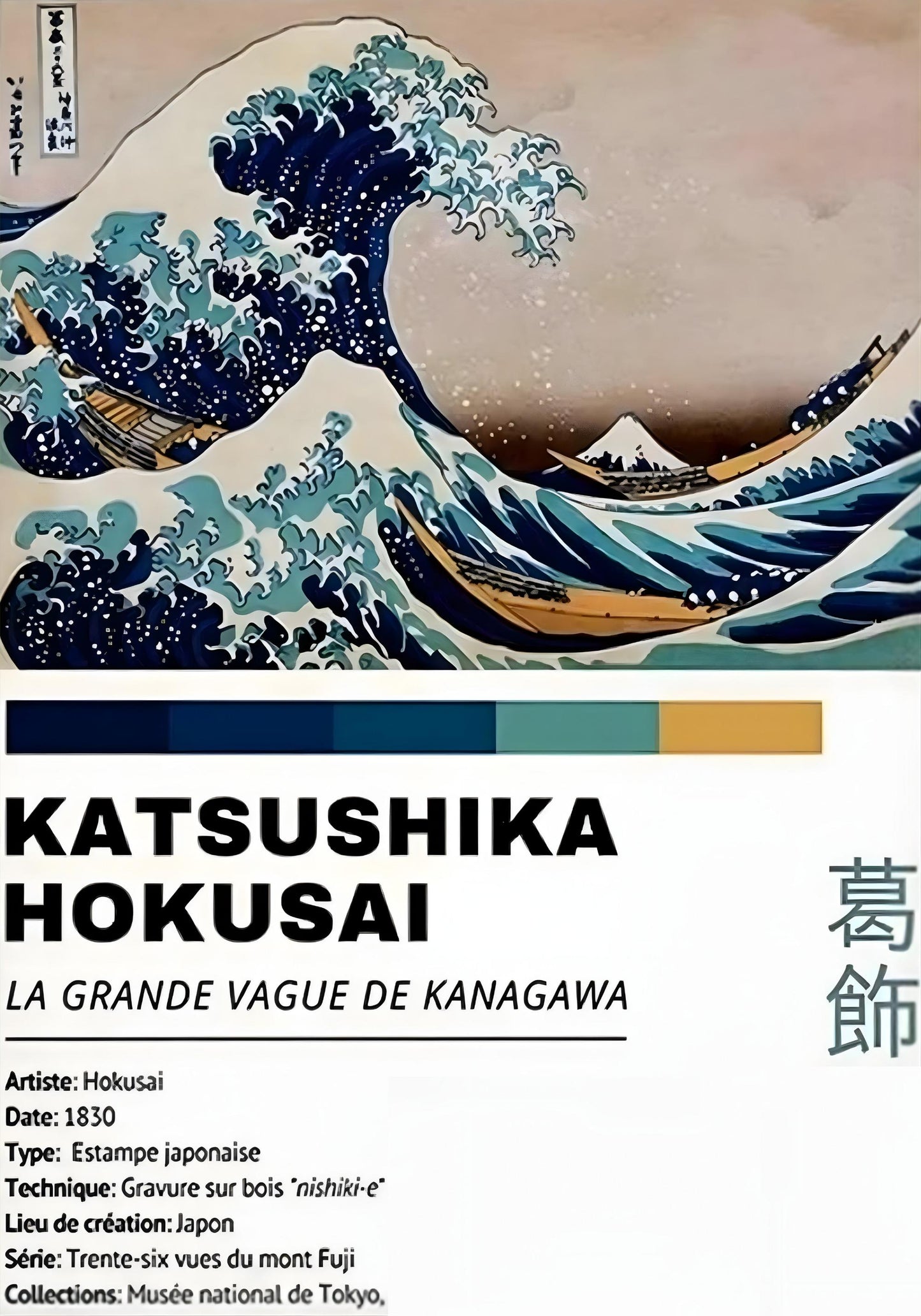 Hakusai Ohara | Die große Welle | Museumsplakat